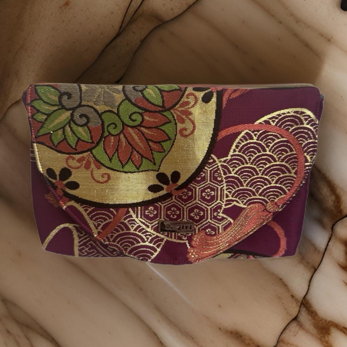 Magenta and Gold Clutch