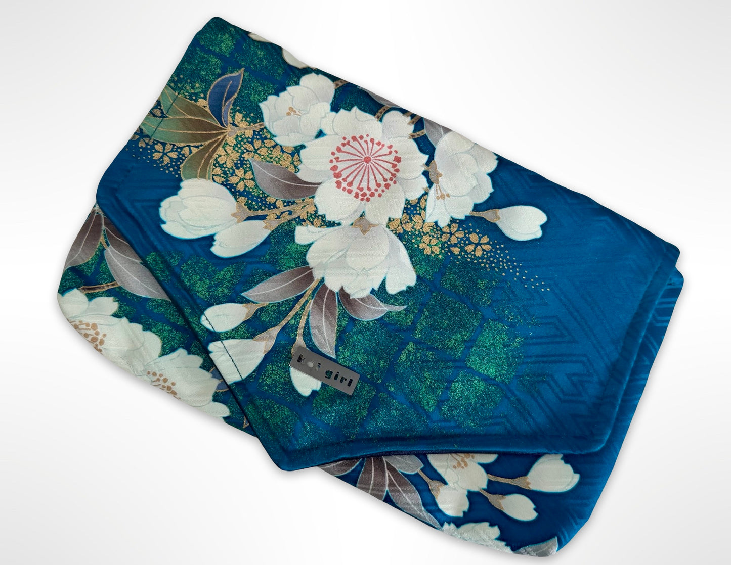 Teal Blossom Clutch