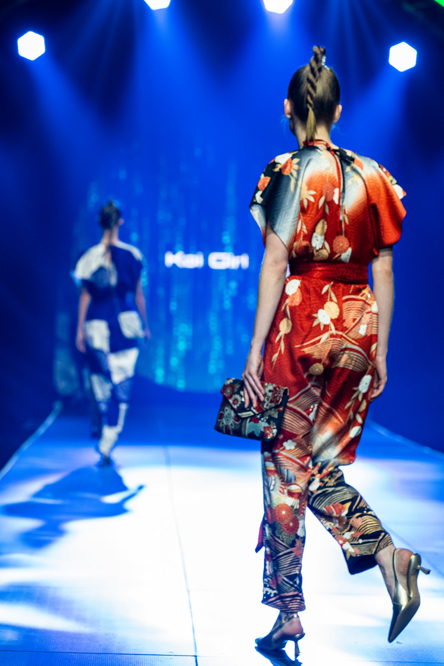 Autumnal Floral Kimono Jumpsuit