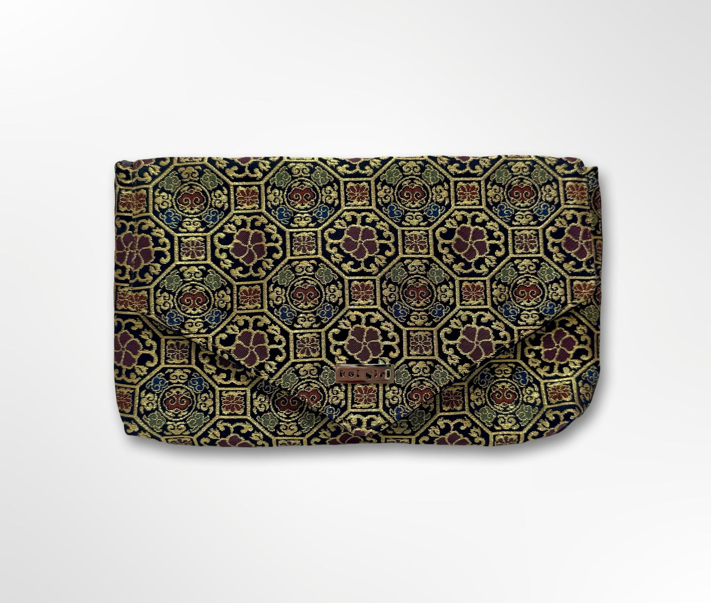 Geometric Floral Clutch