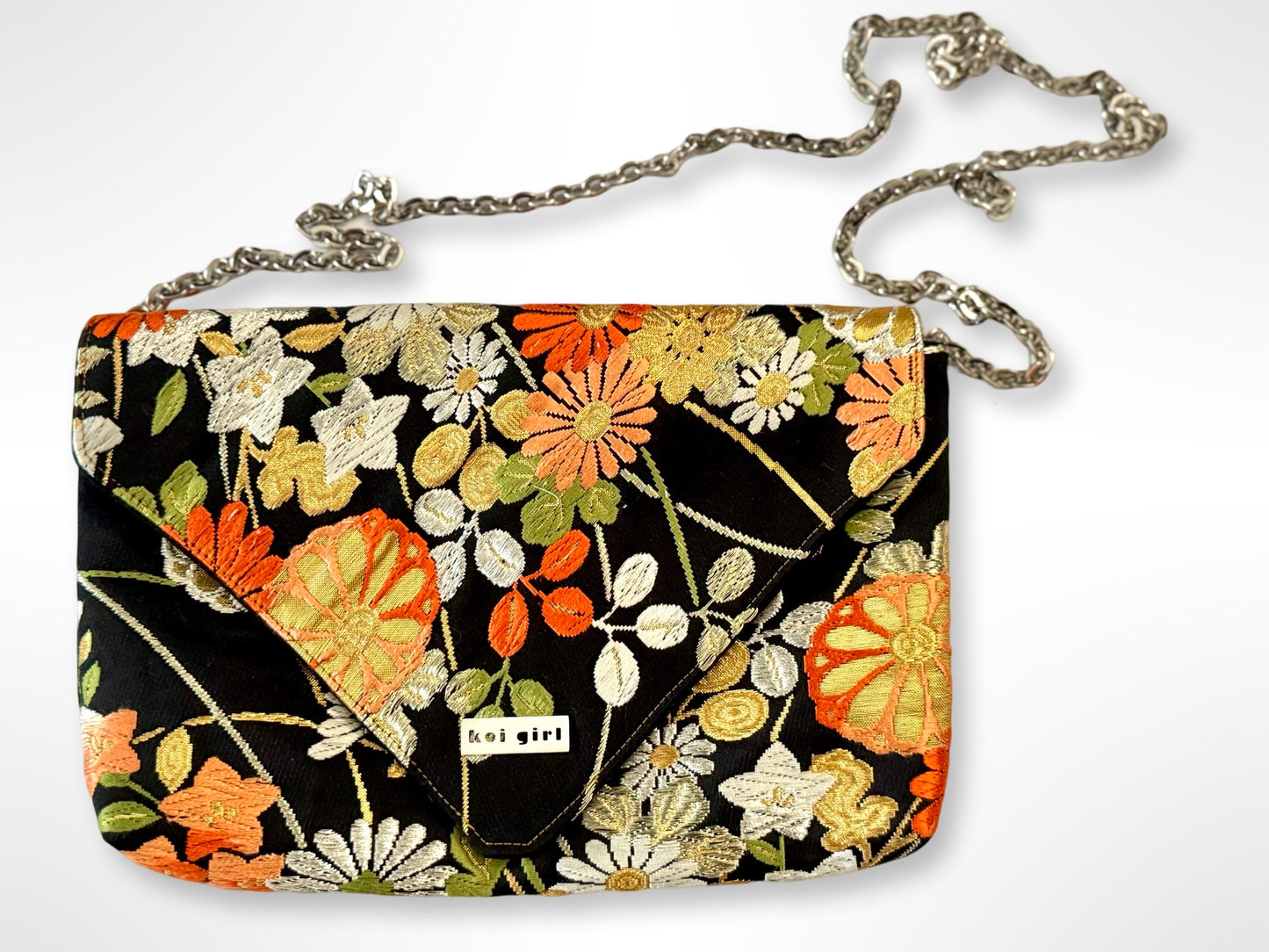 Orenji Floral Scene Clutch