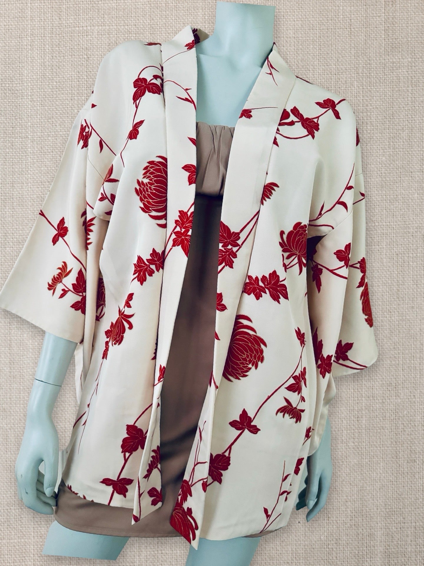 Red Kiku Haori Jacket