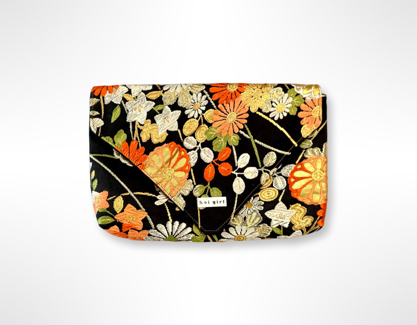 Orenji Floral Scene Clutch