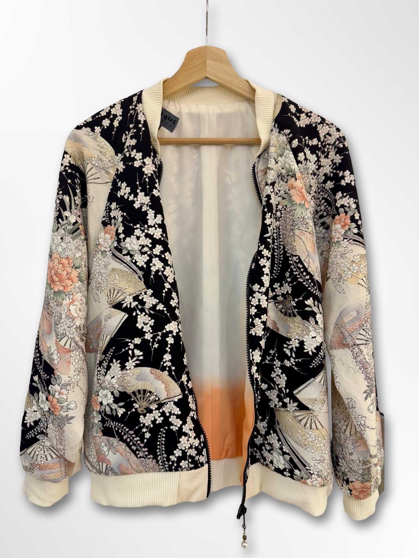 Blossom and Fans Bomber Jacket