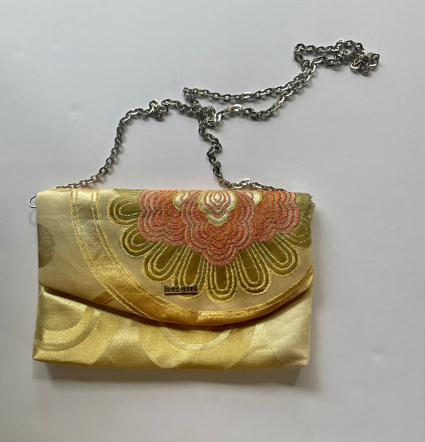 Gold and Pink Kiri Clutch