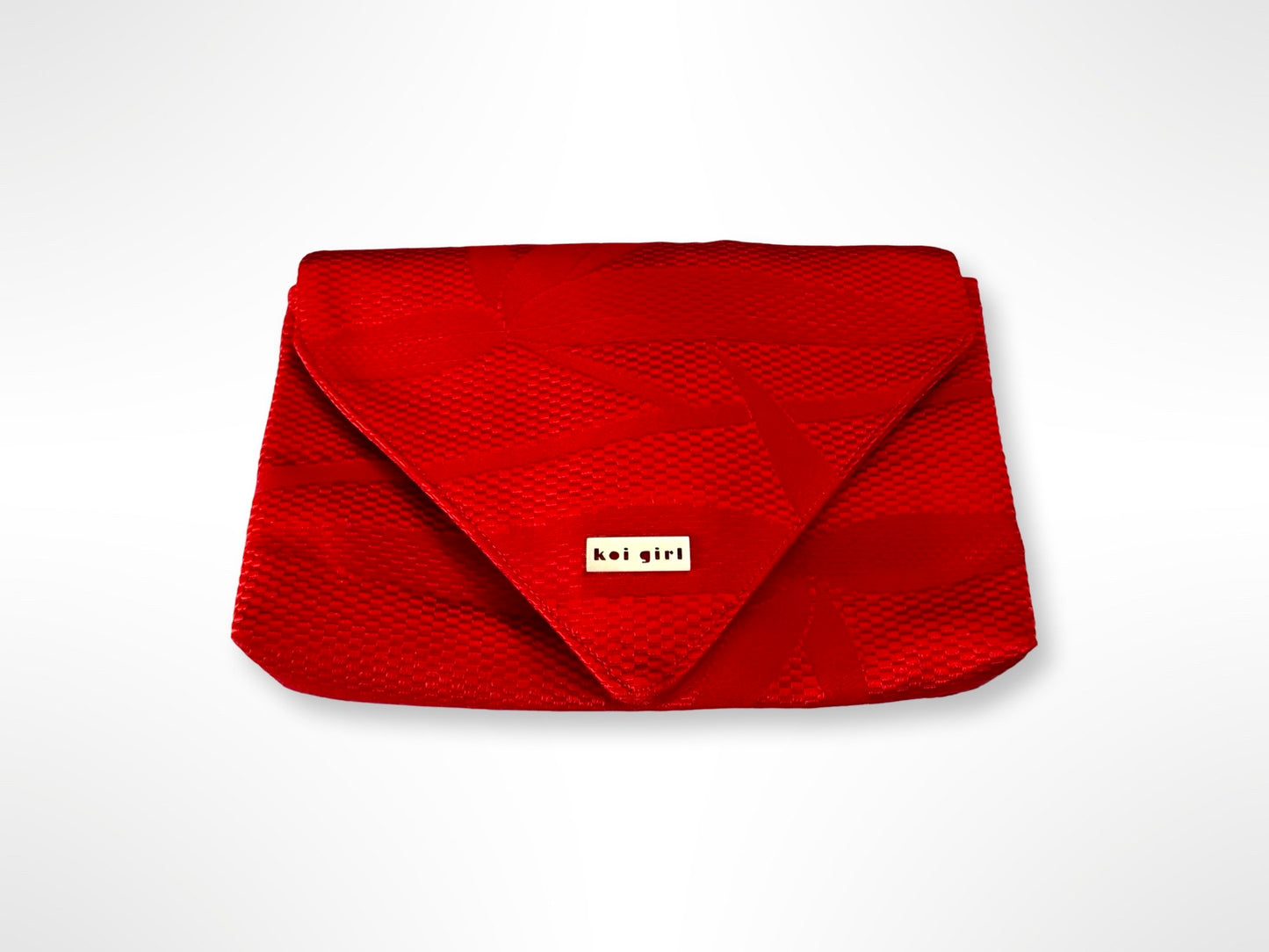 Red Bamboo Clutch