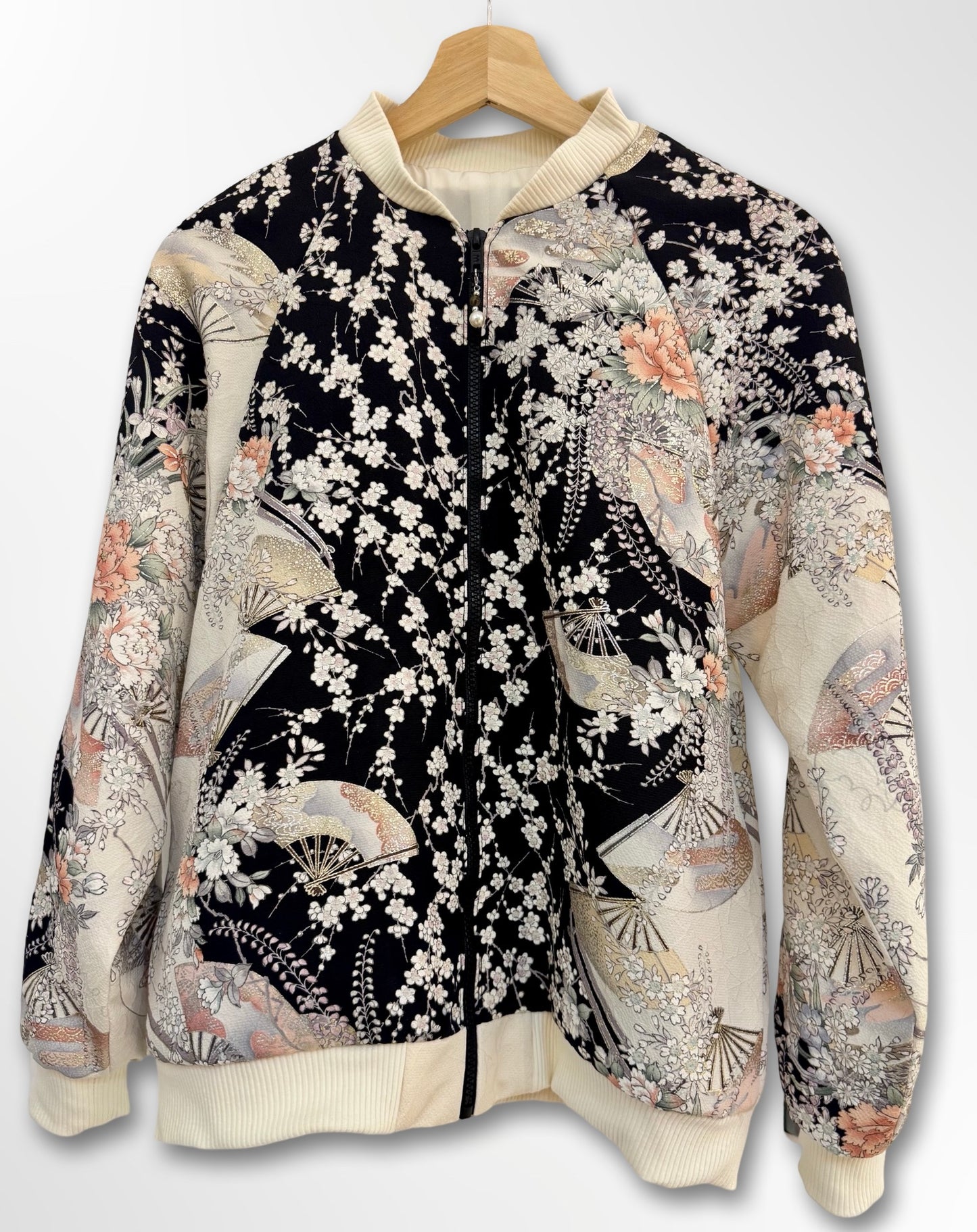 Blossom and Fans Bomber Jacket