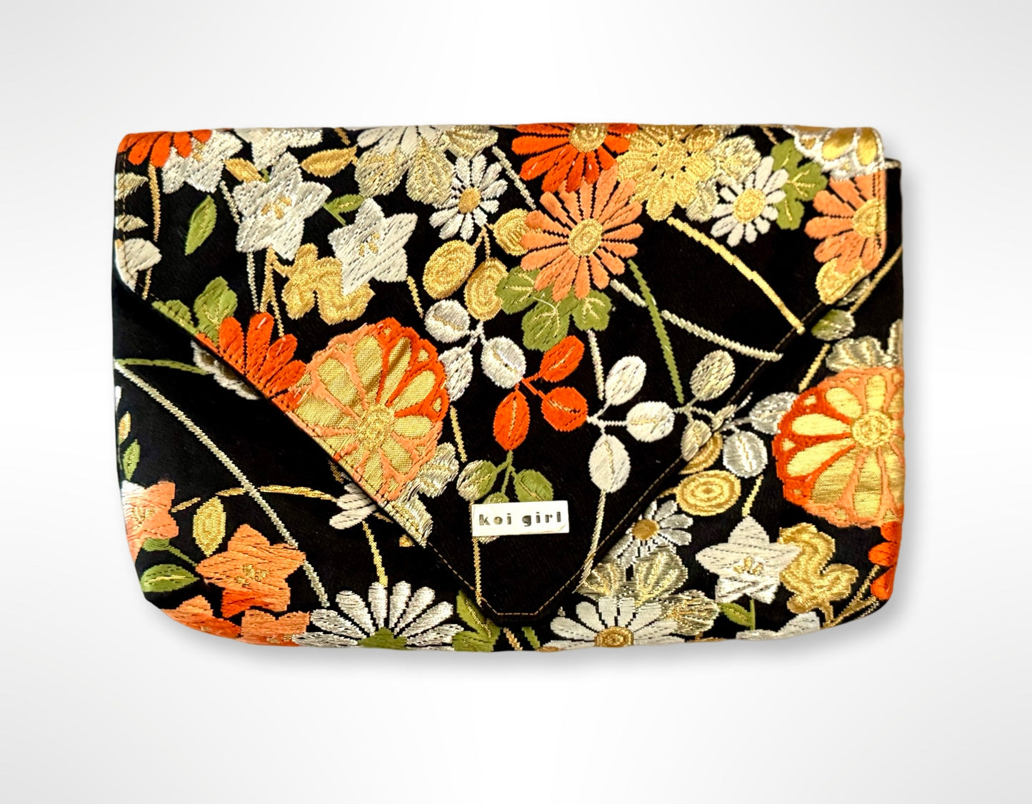 Orenji Floral Scene Clutch