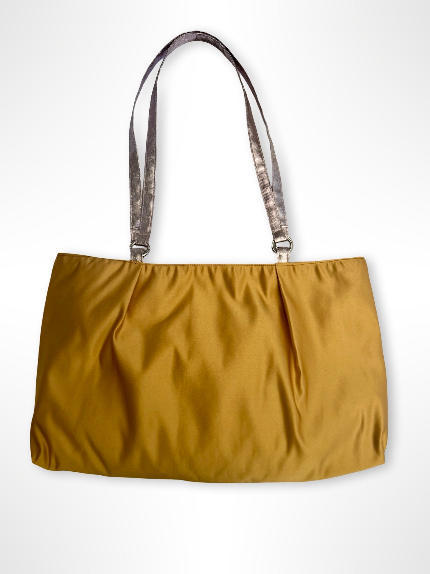 Metallic Pink Floral Tote