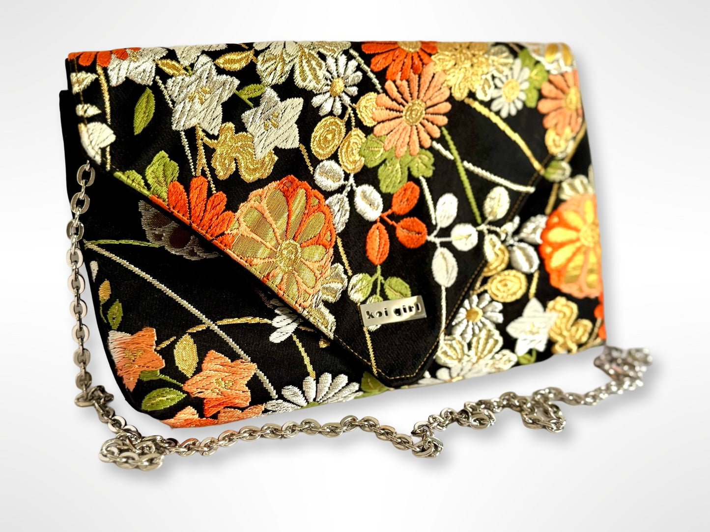 Orenji Floral Scene Clutch