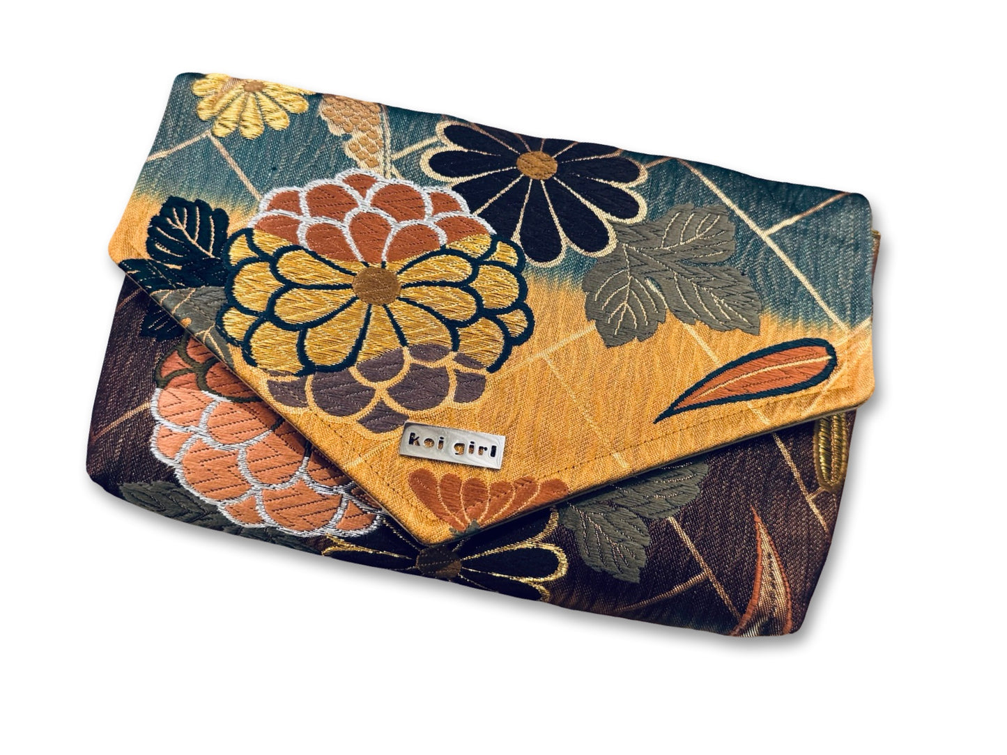 Kiku Embroidery Clutch