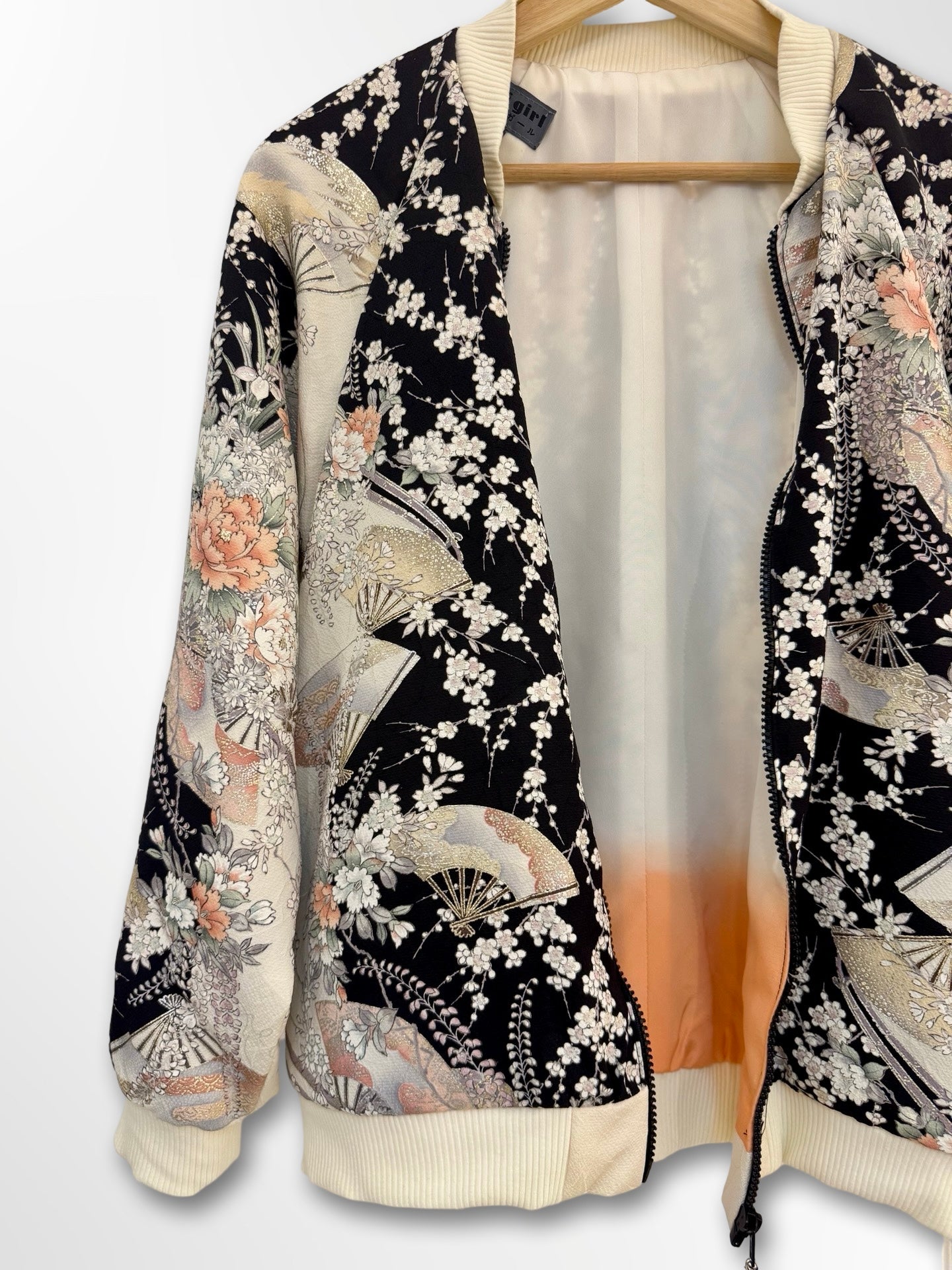 Blossom and Fans Bomber Jacket