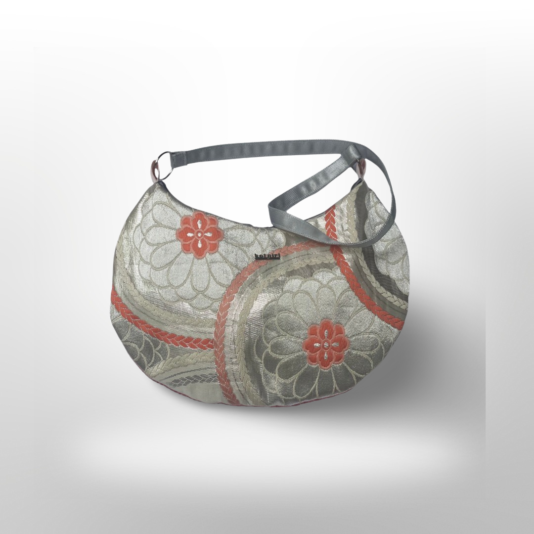 Metallic Silver and Pink Kiku Shoulder Bag – Koi Girl
