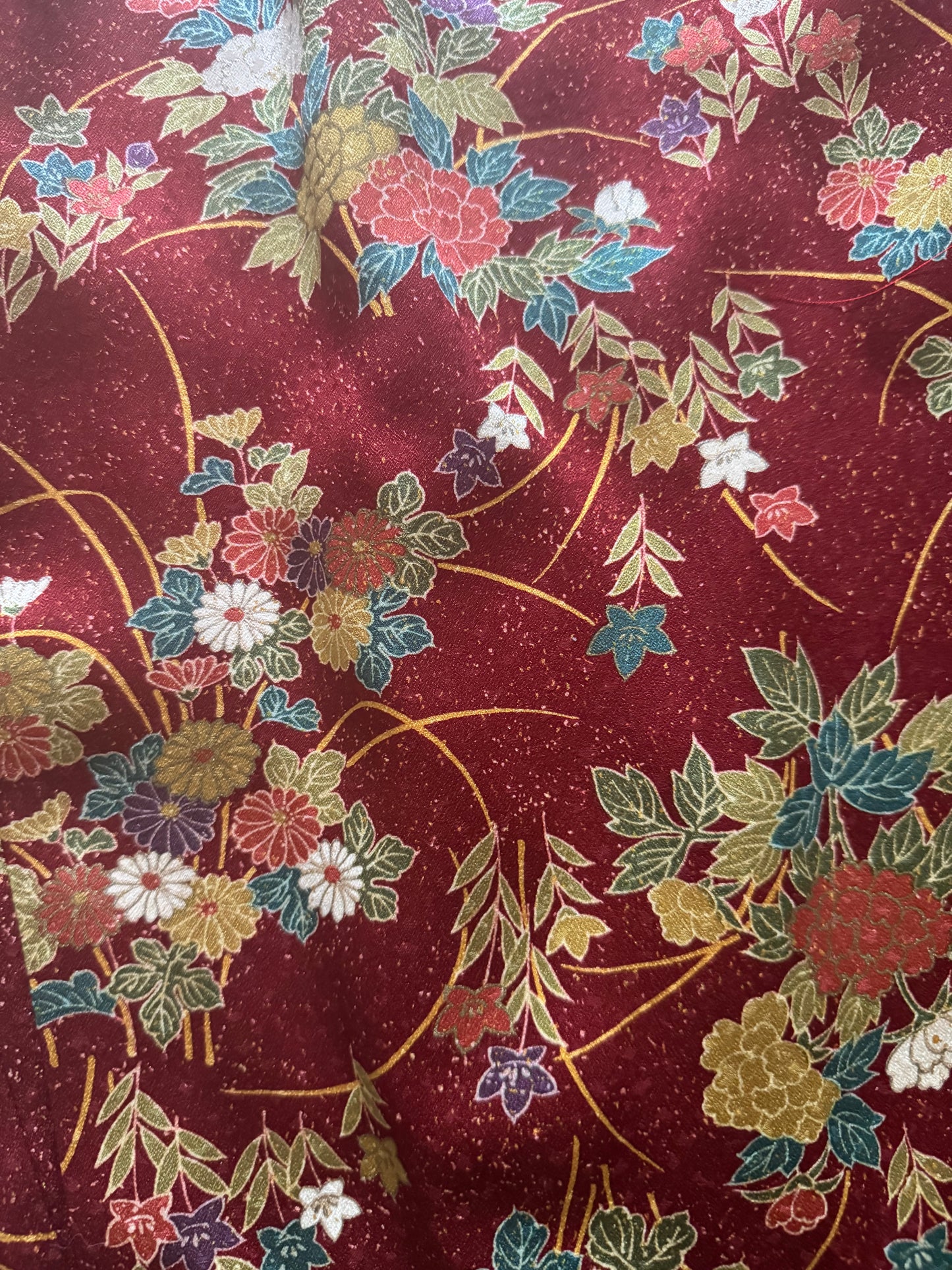 Burnt Red Chrysanthemum Jumpsuit