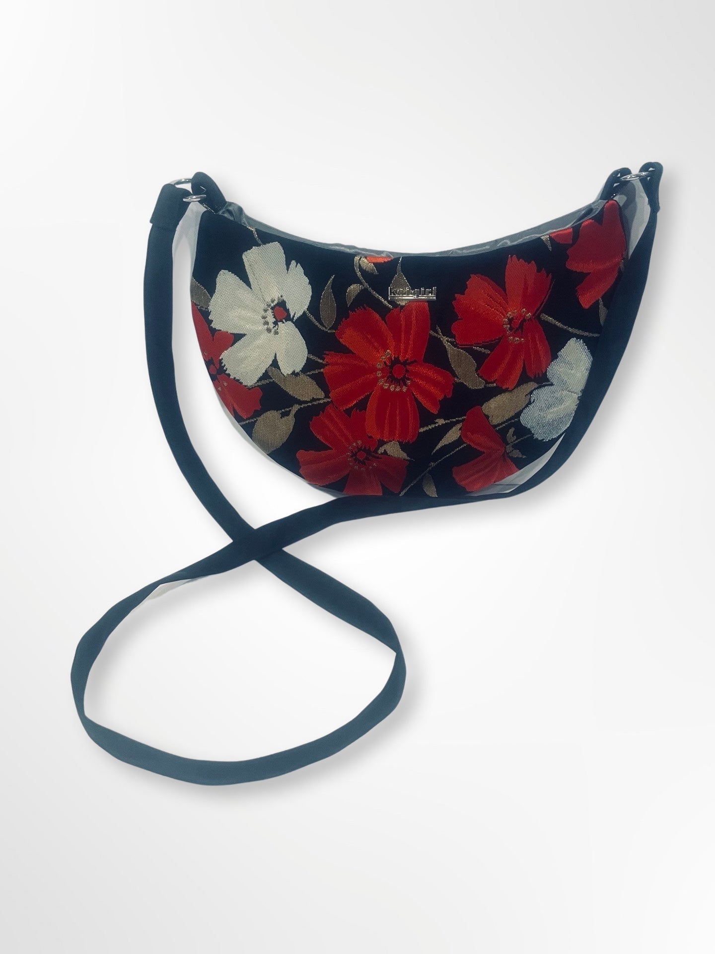 Red Blossom Crescent Bag