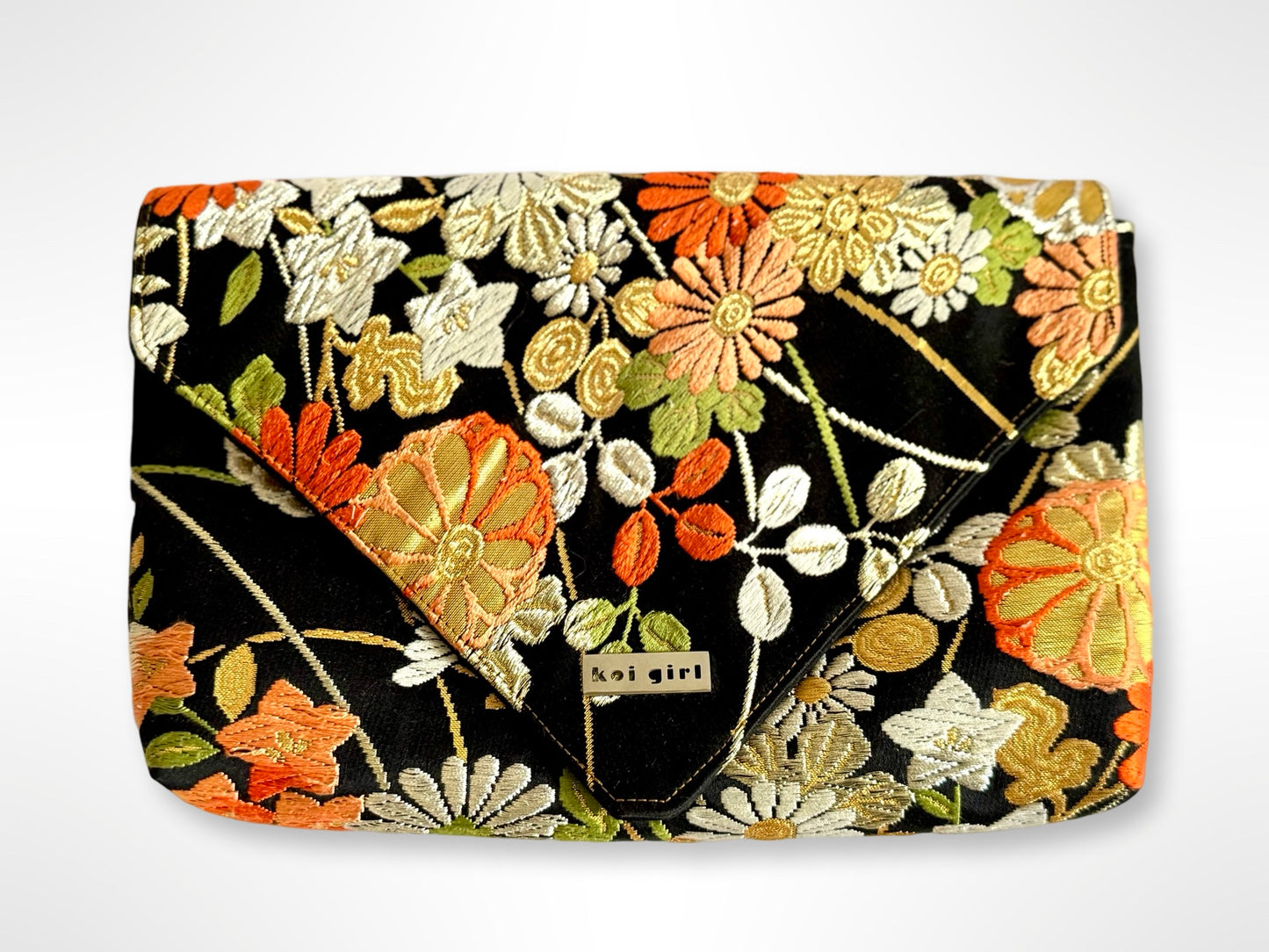 Orenji Floral Scene Clutch