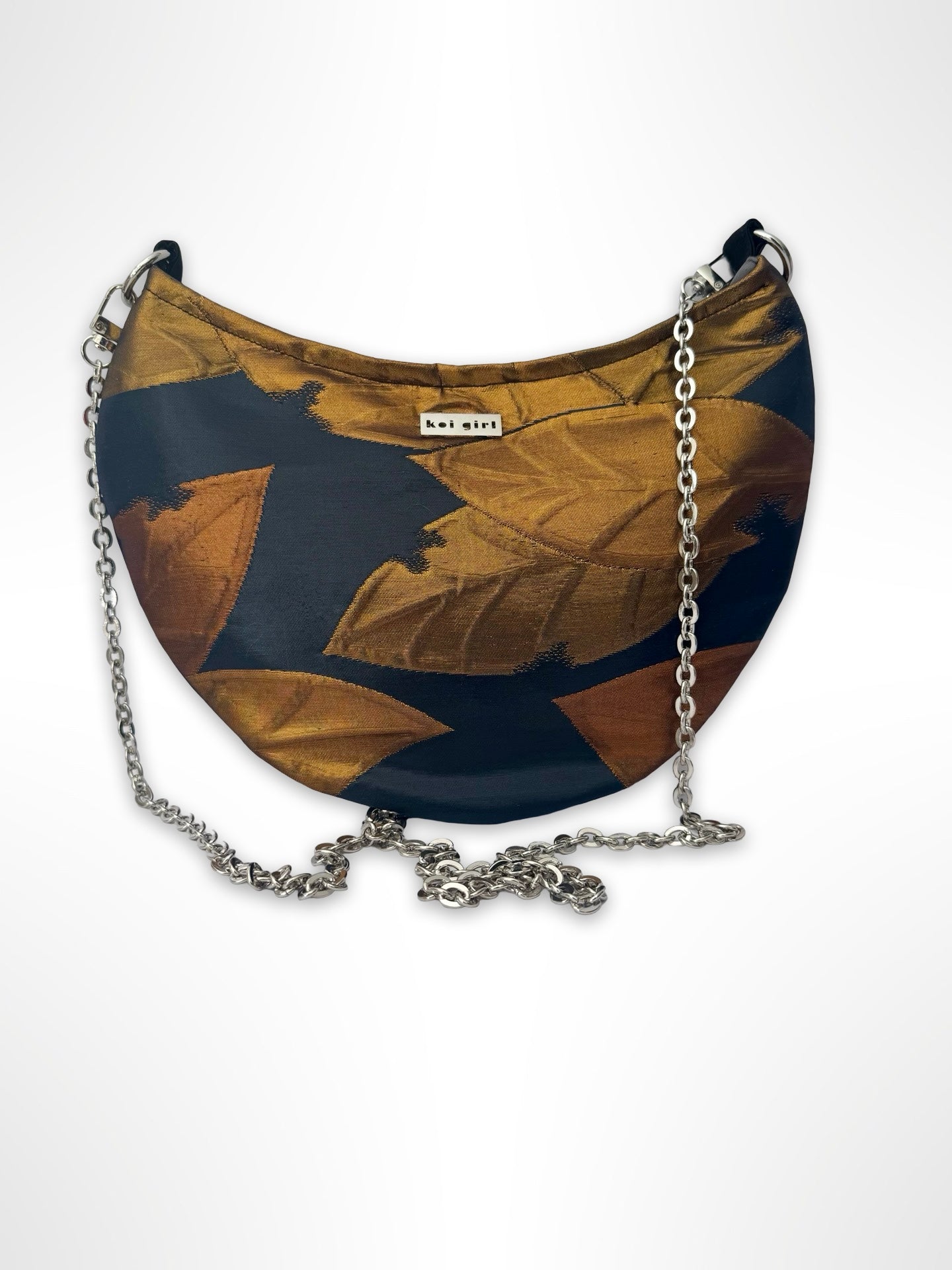 Bronze Leaves Crescent Bag