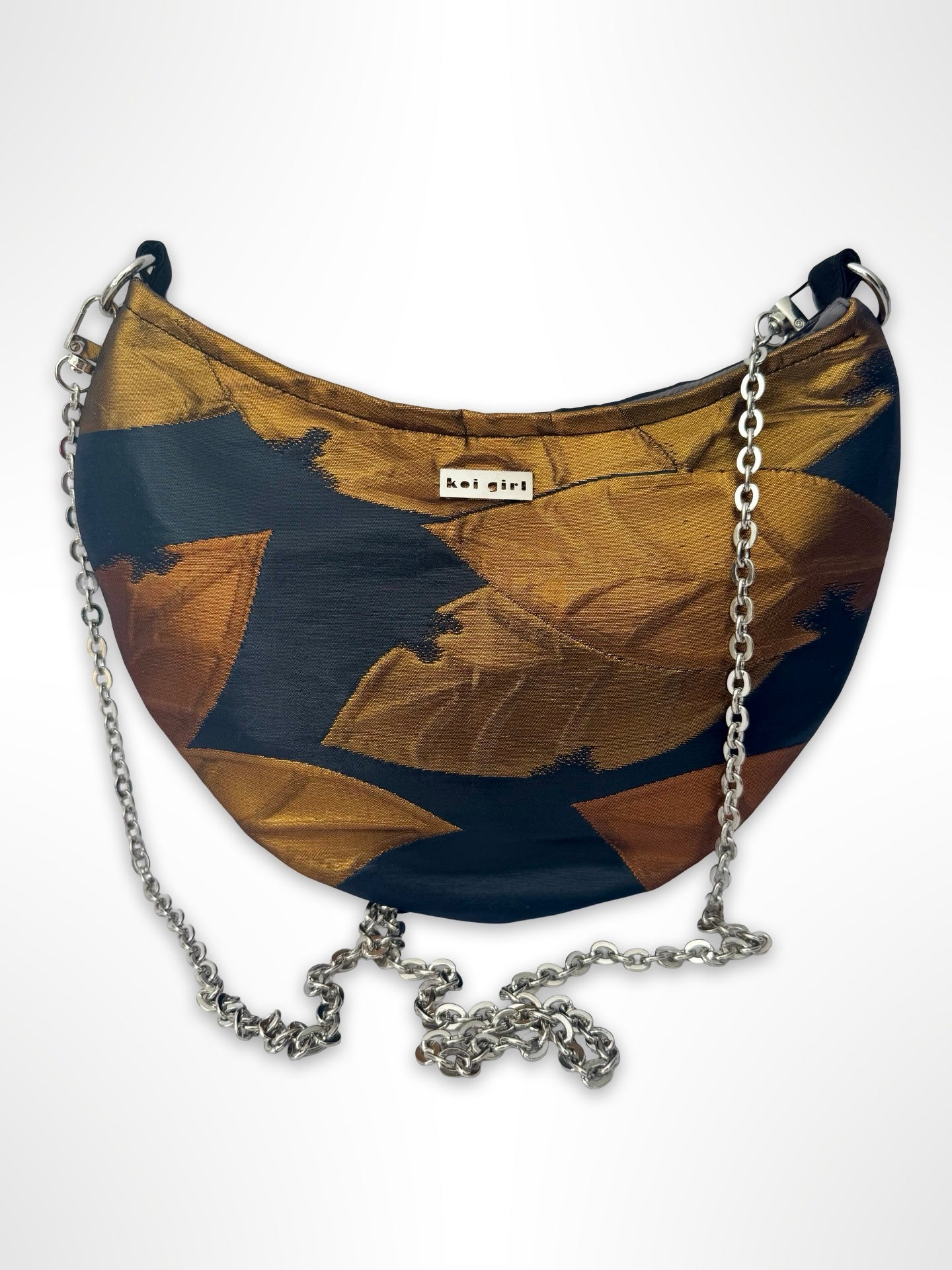 Bronze Leaves Crescent Bag