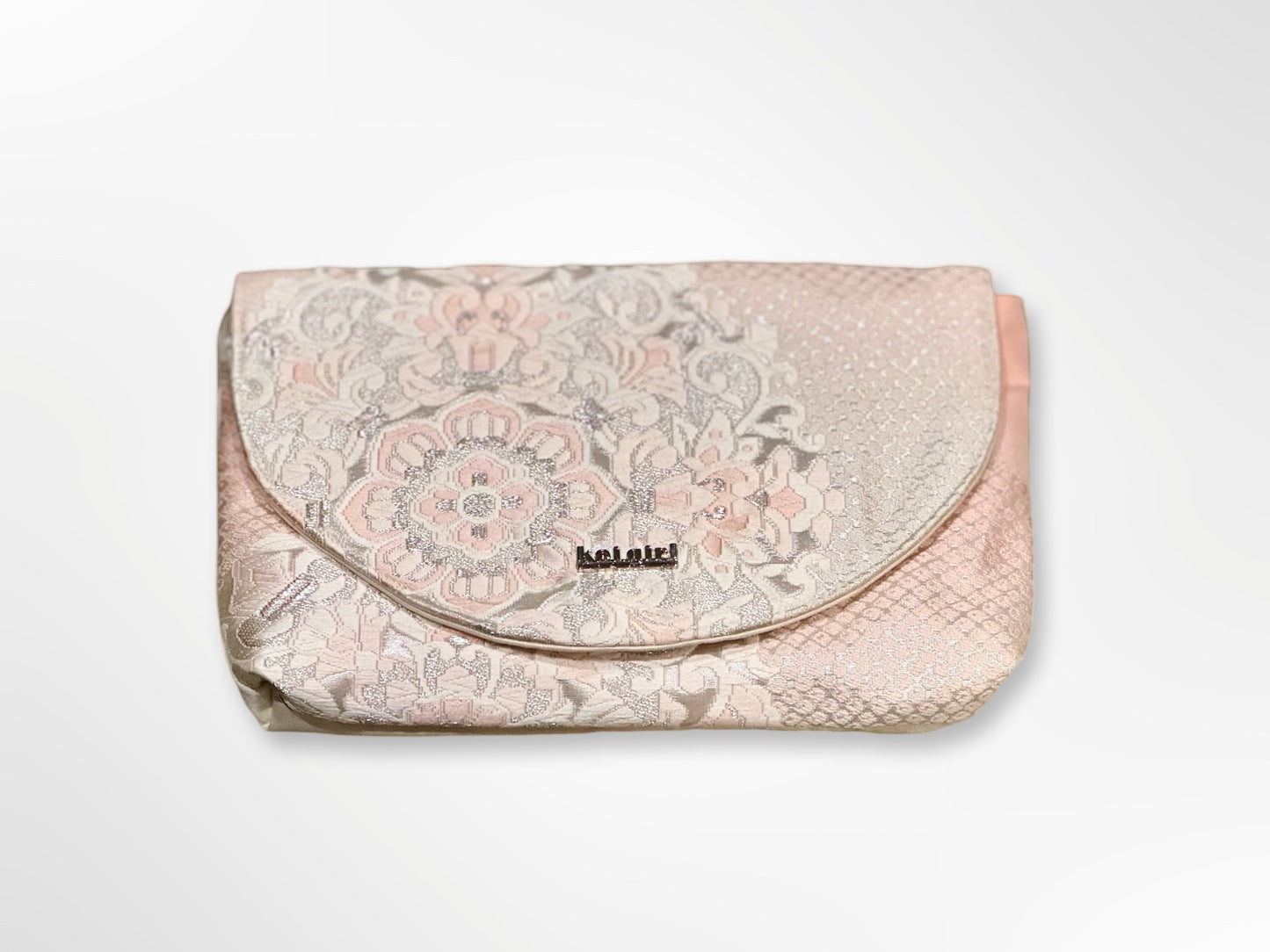 Pink, White and Silver Mandala Clutch