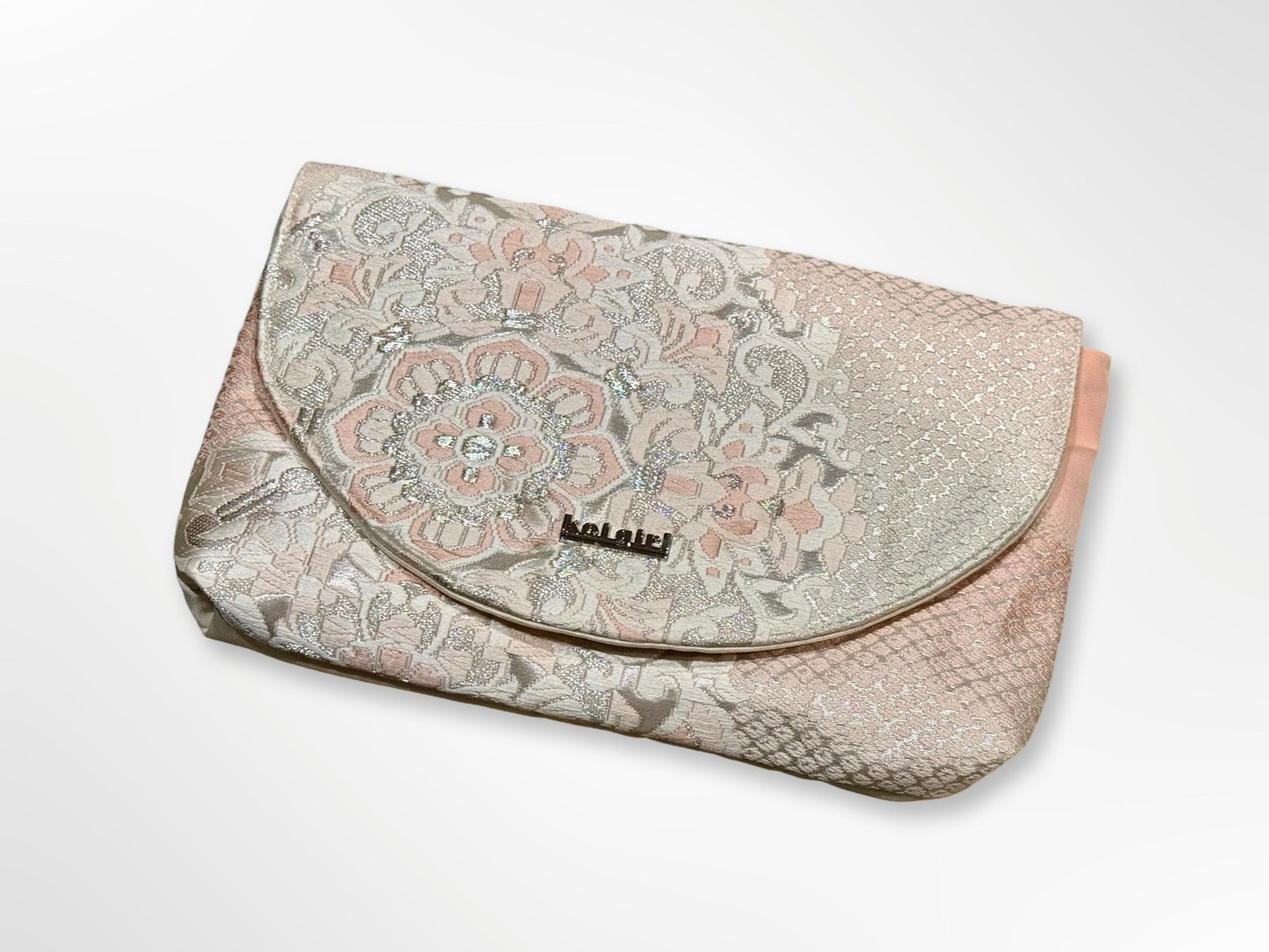 Pink, White and Silver Mandala Clutch