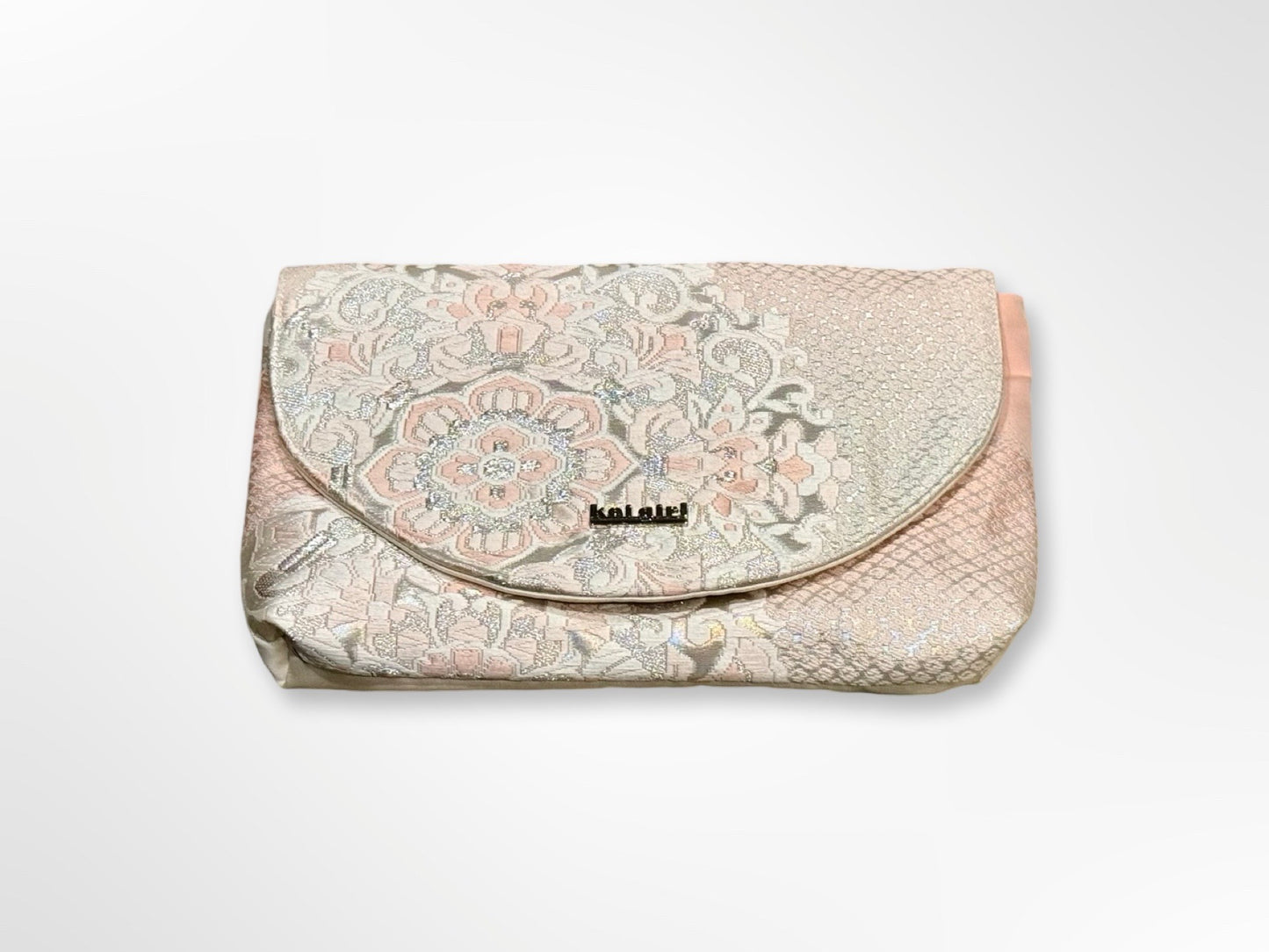 Pink, White and Silver Mandala Clutch