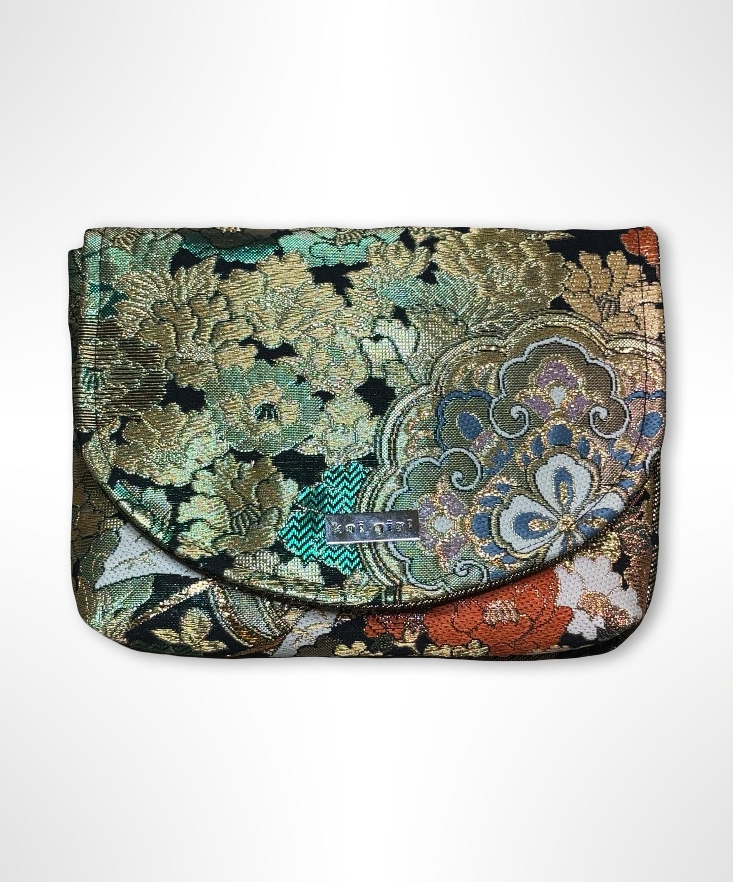 Metallic Floral Mini Clutch
