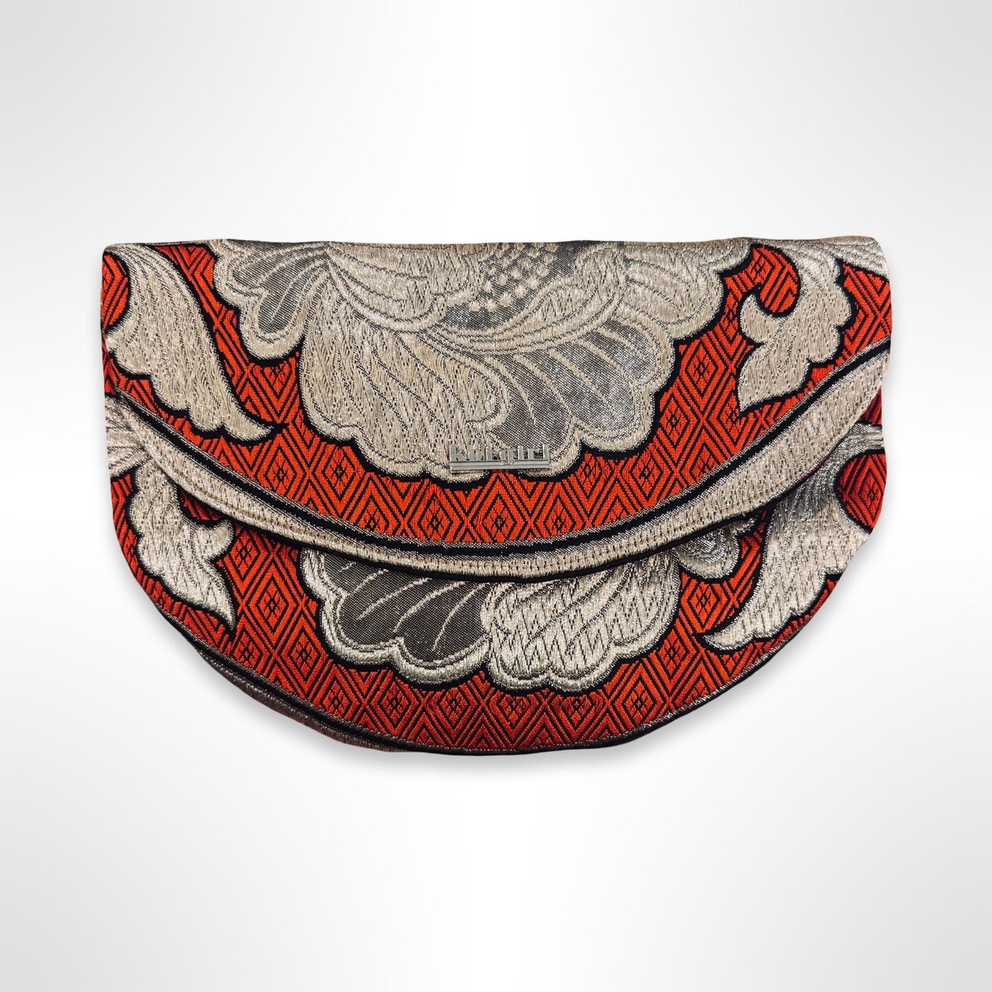 Red and Gold Botan Clutch