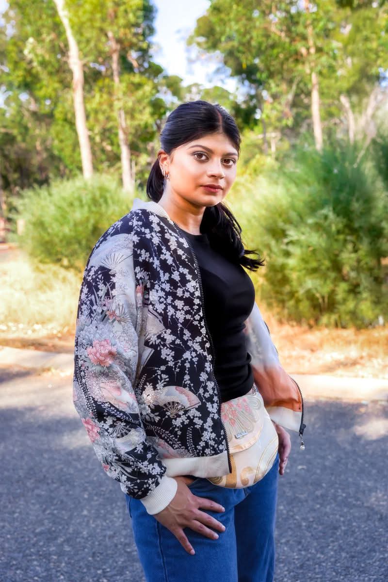 Blossom and Fans Bomber Jacket