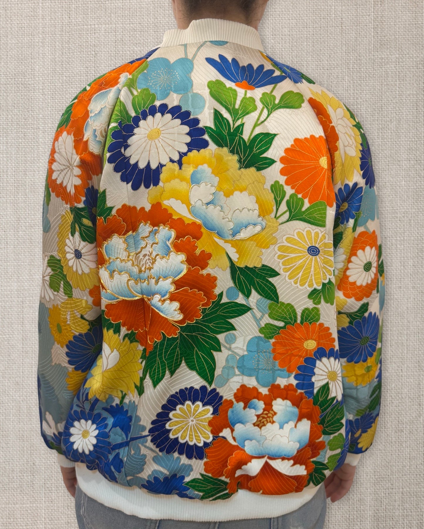 Retro Floral Bomber Jacket