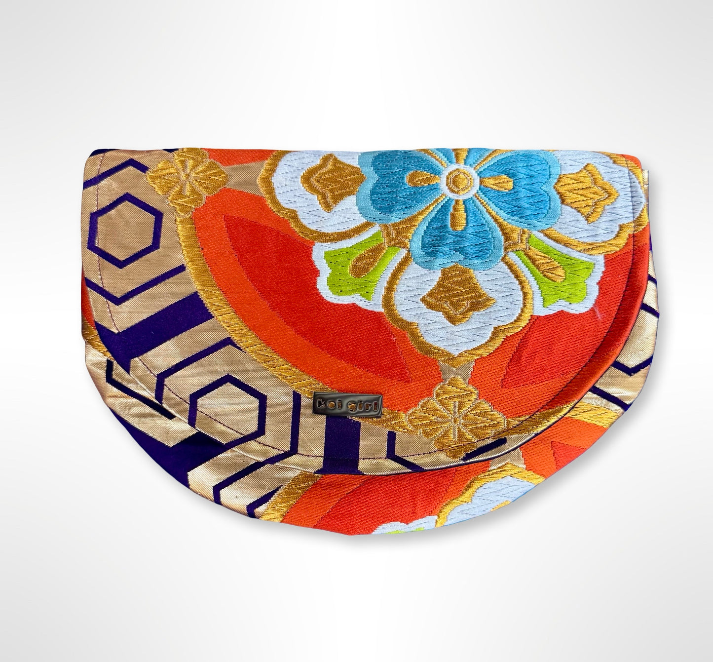 Purple and Orange Paulownia Clutch