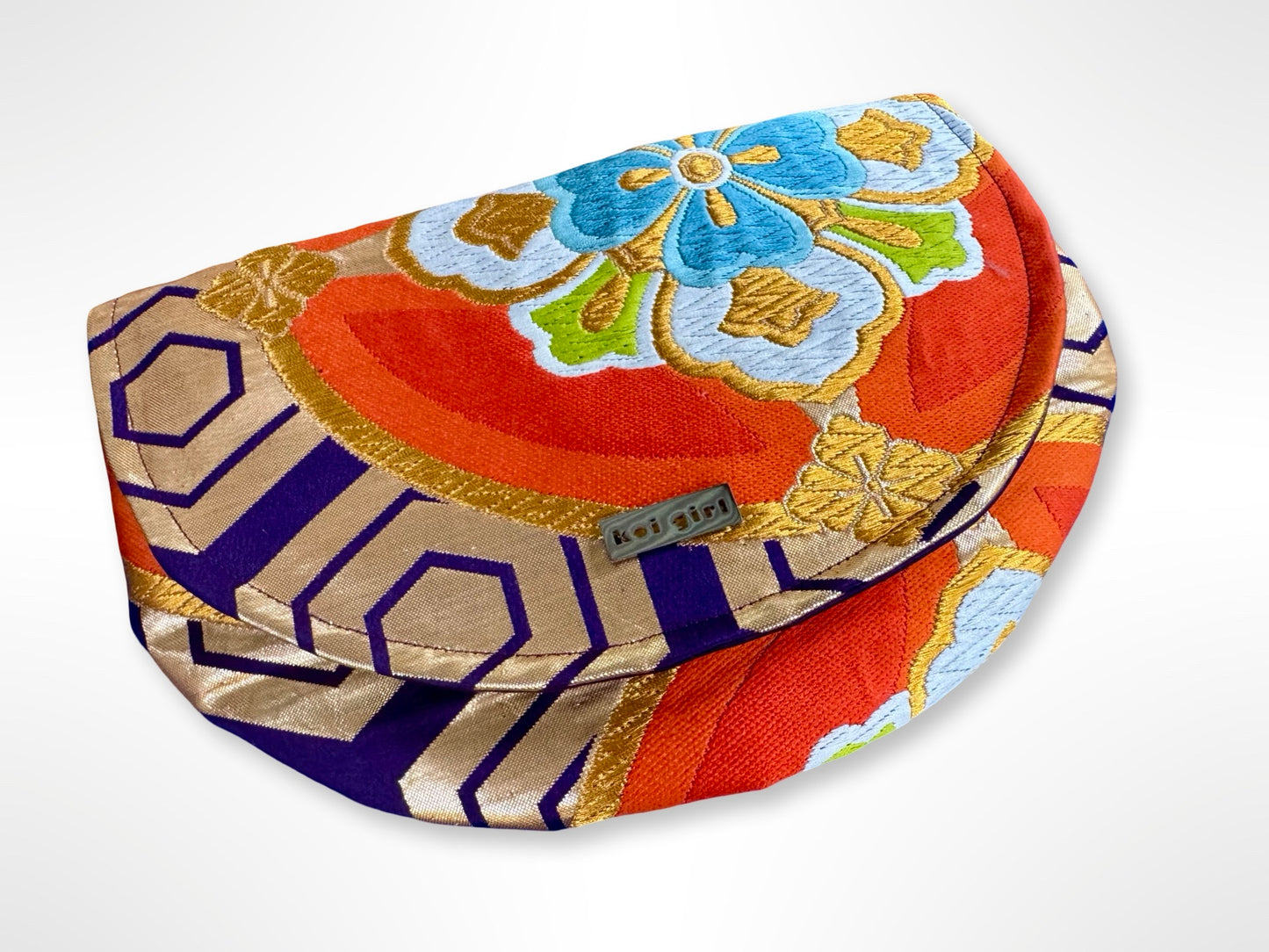 Purple and Orange Paulownia Clutch