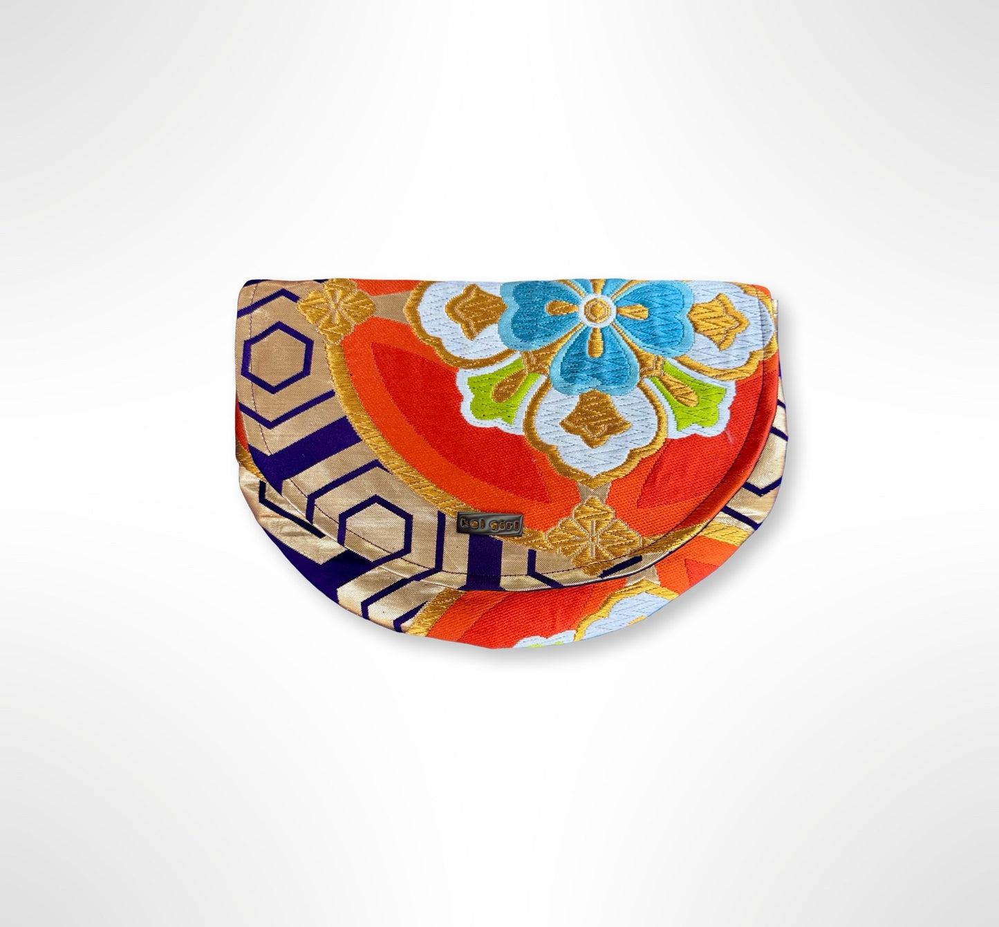 Purple and Orange Paulownia Clutch