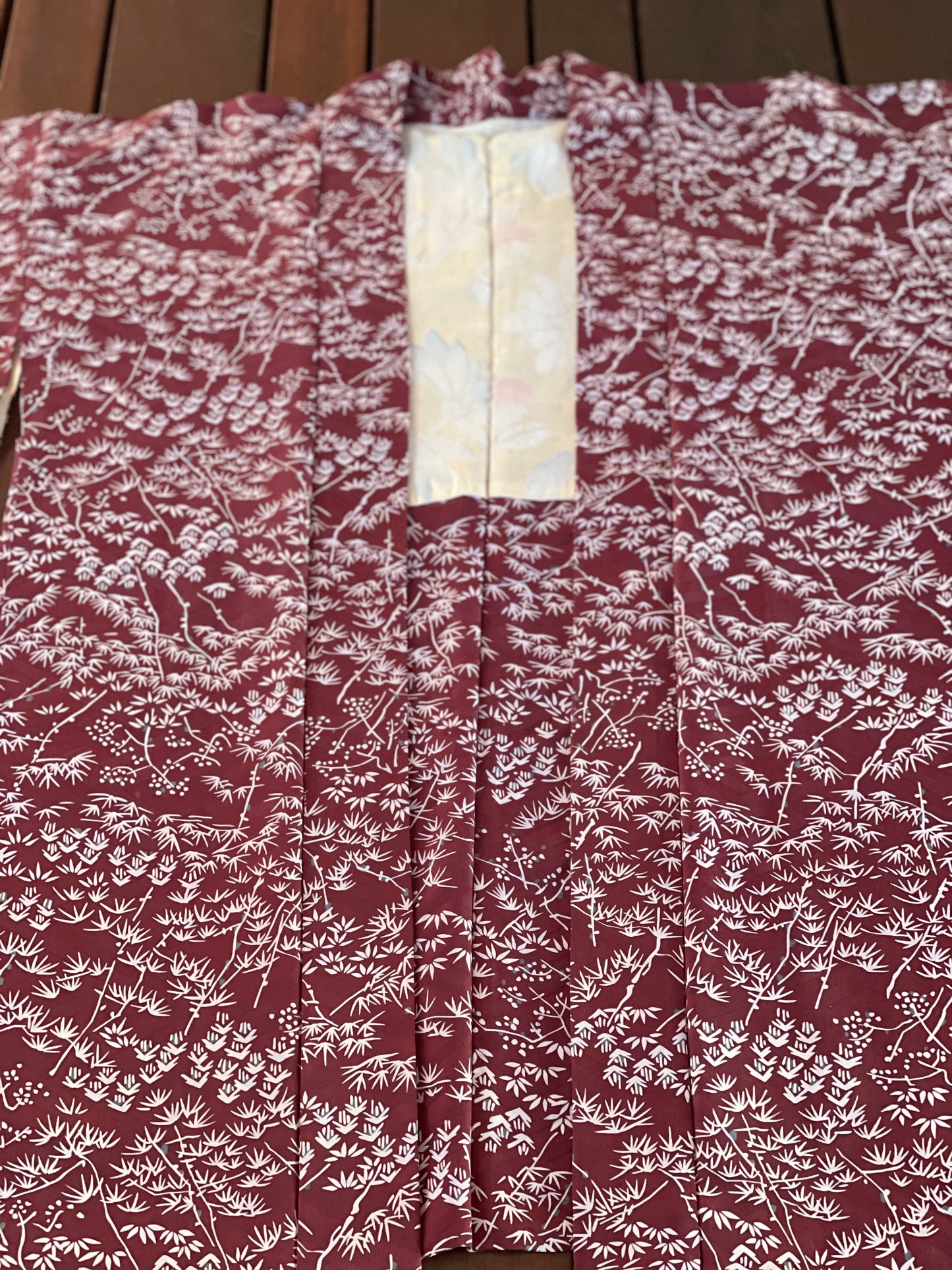 Plum Bamboo Design Vintage Haori