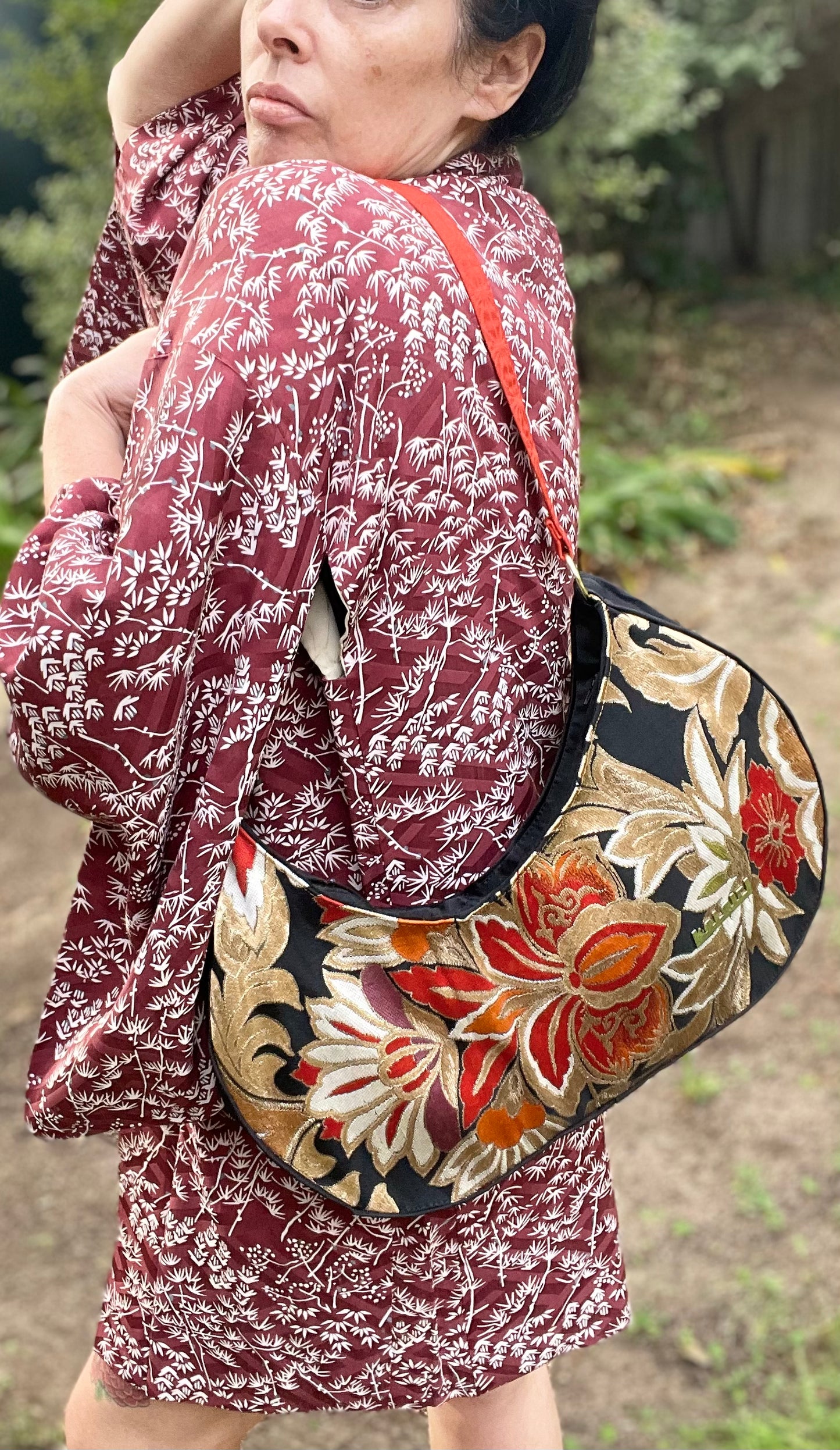 Plum Bamboo Design Vintage Haori