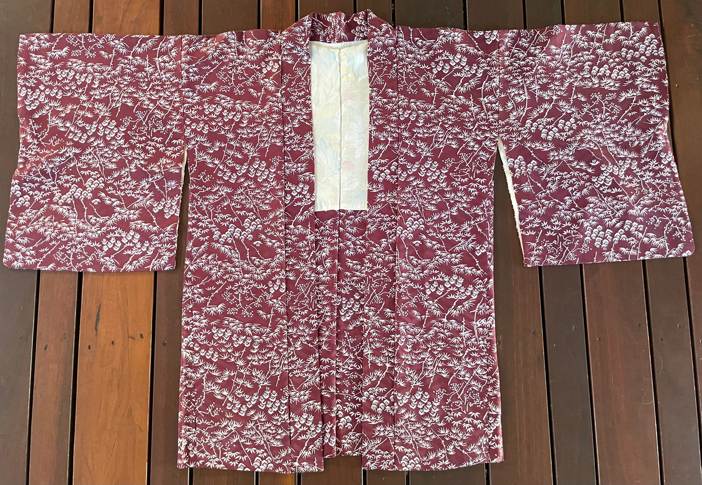 Plum Bamboo Design Vintage Haori