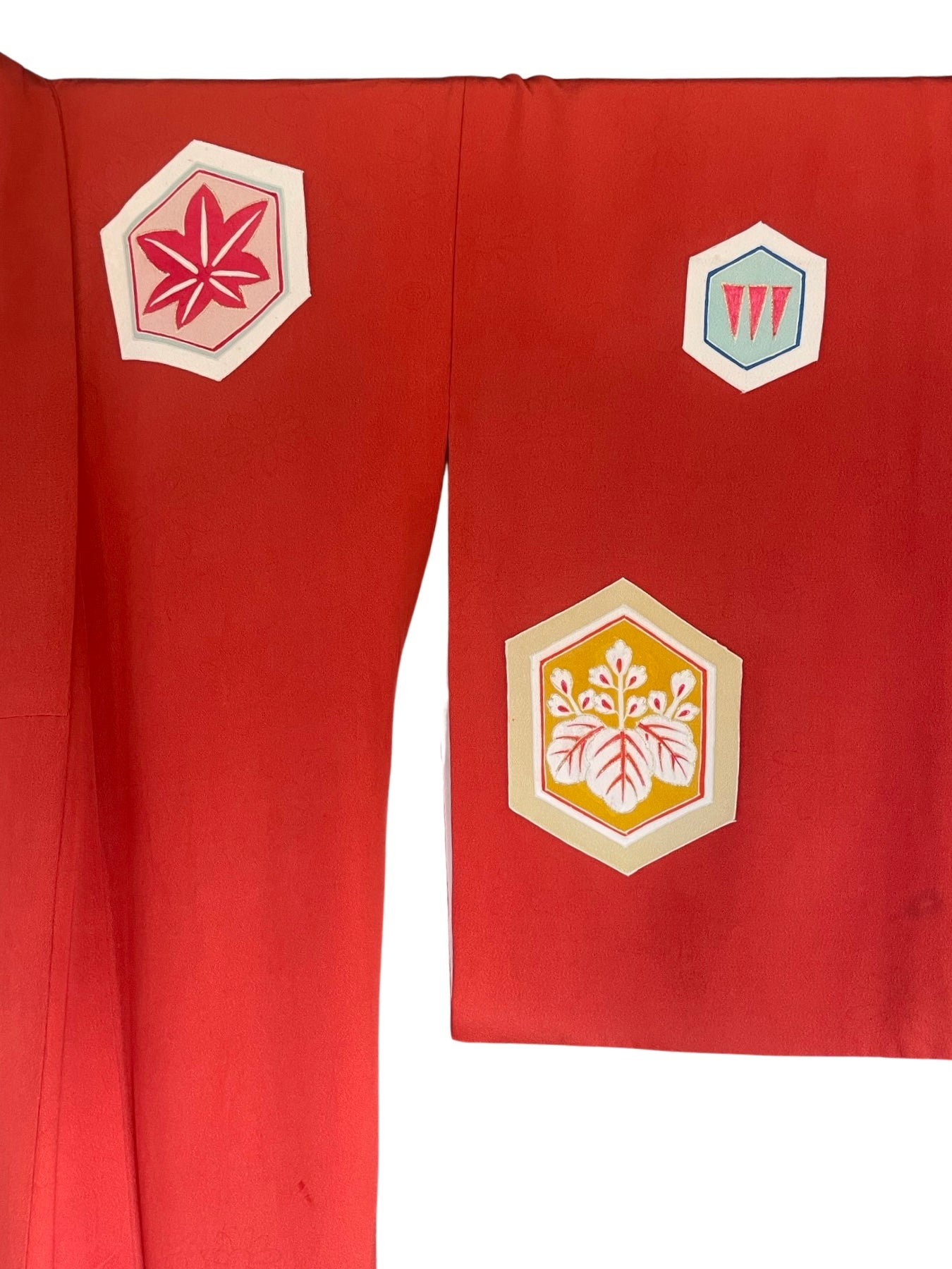 Warm Red Emblem Vintage Kimono