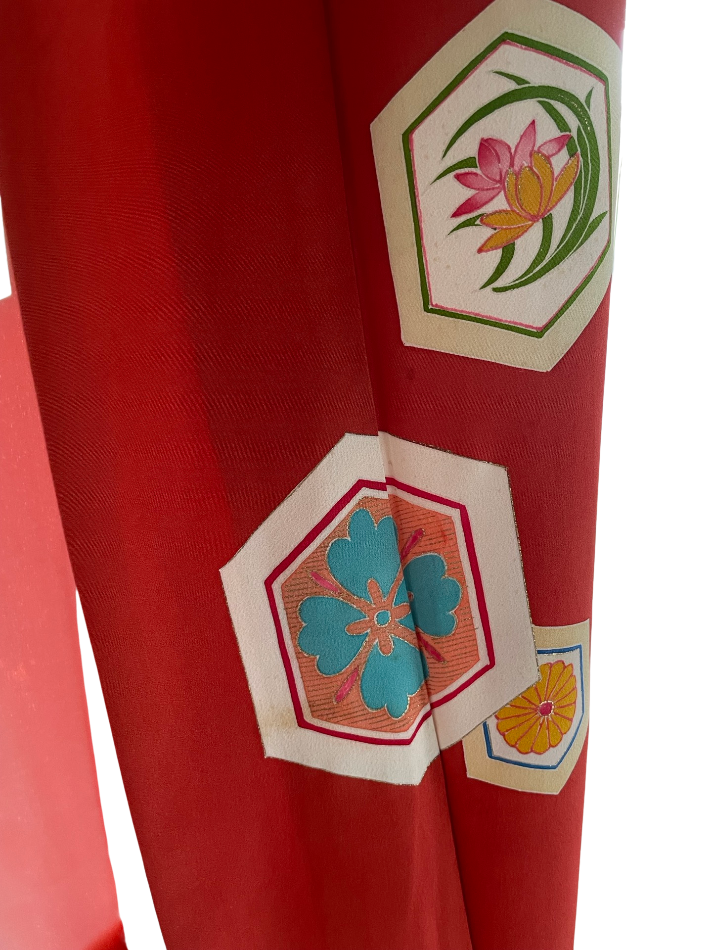 Warm Red Emblem Vintage Kimono