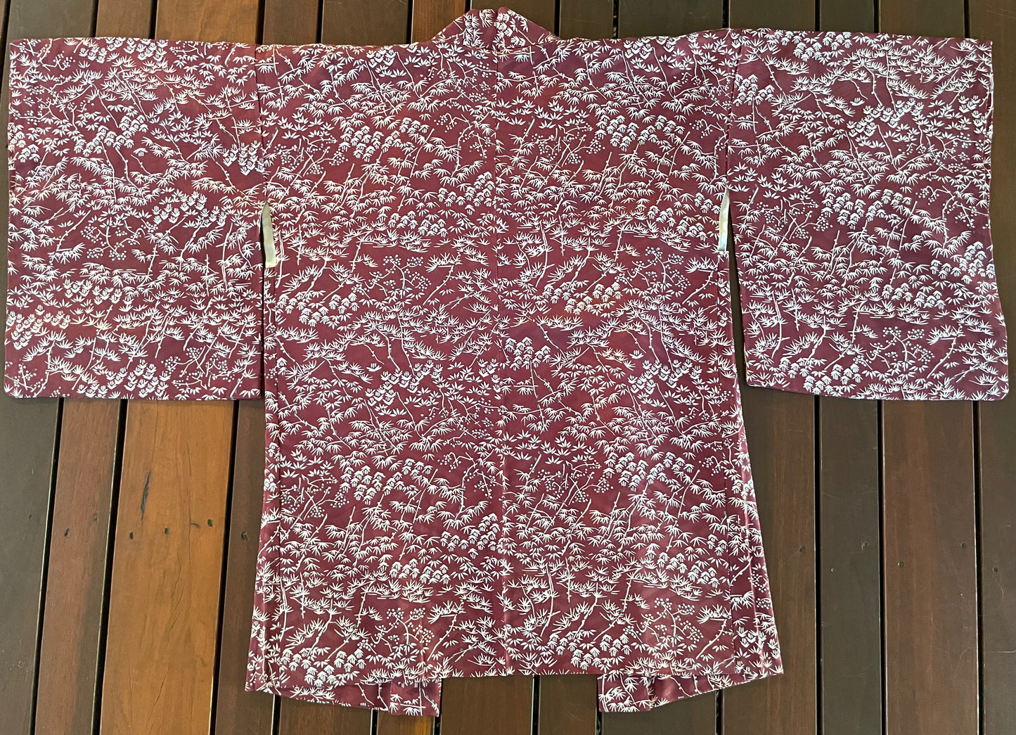 Plum Bamboo Design Vintage Haori
