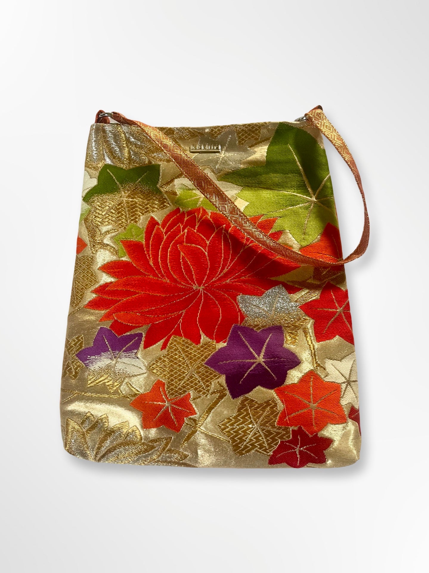 Chrysanthemum and Maple Leaf Shoulder Bag