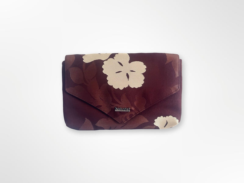 Burgundy Kiku Clutch