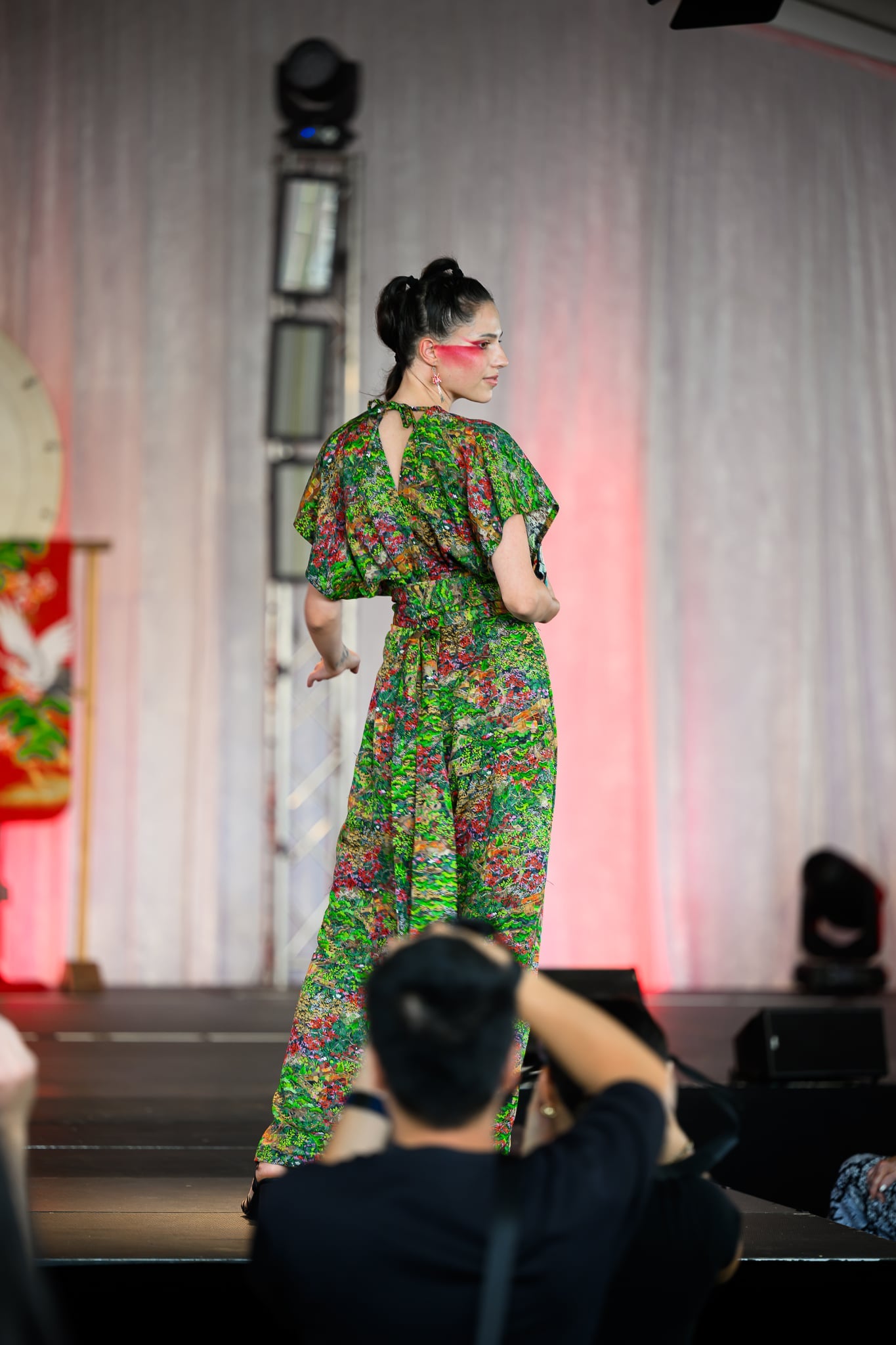 Japanese Forest Scene Jumpsuit (size 8)
