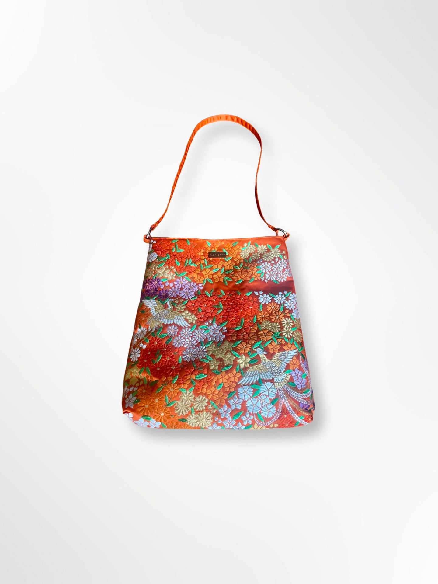 Orange Floral and Phoenix Shoulder Bag