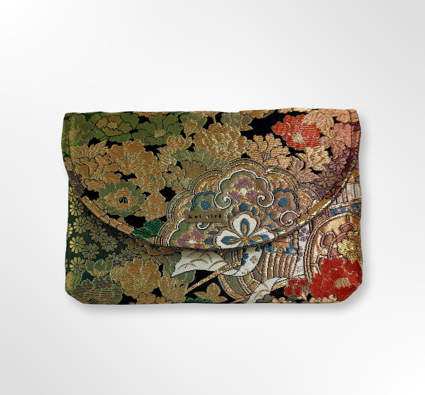 Metallic Floral Clutch