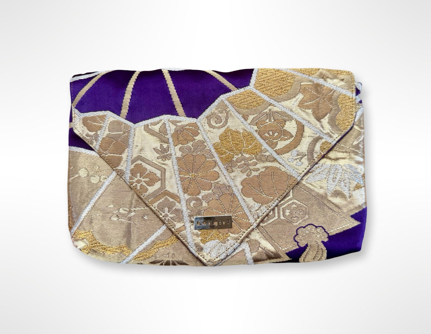 Murasaki and Gold Fan Clutch