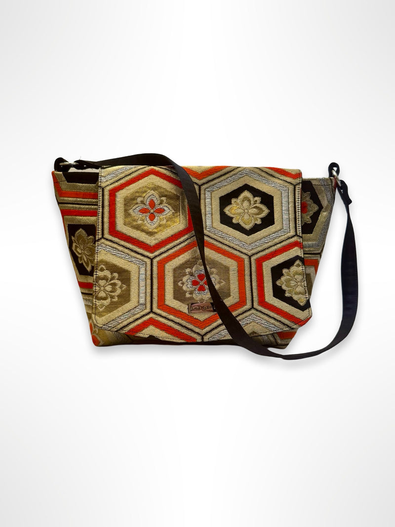 Geometric Floral Shoulder Bag