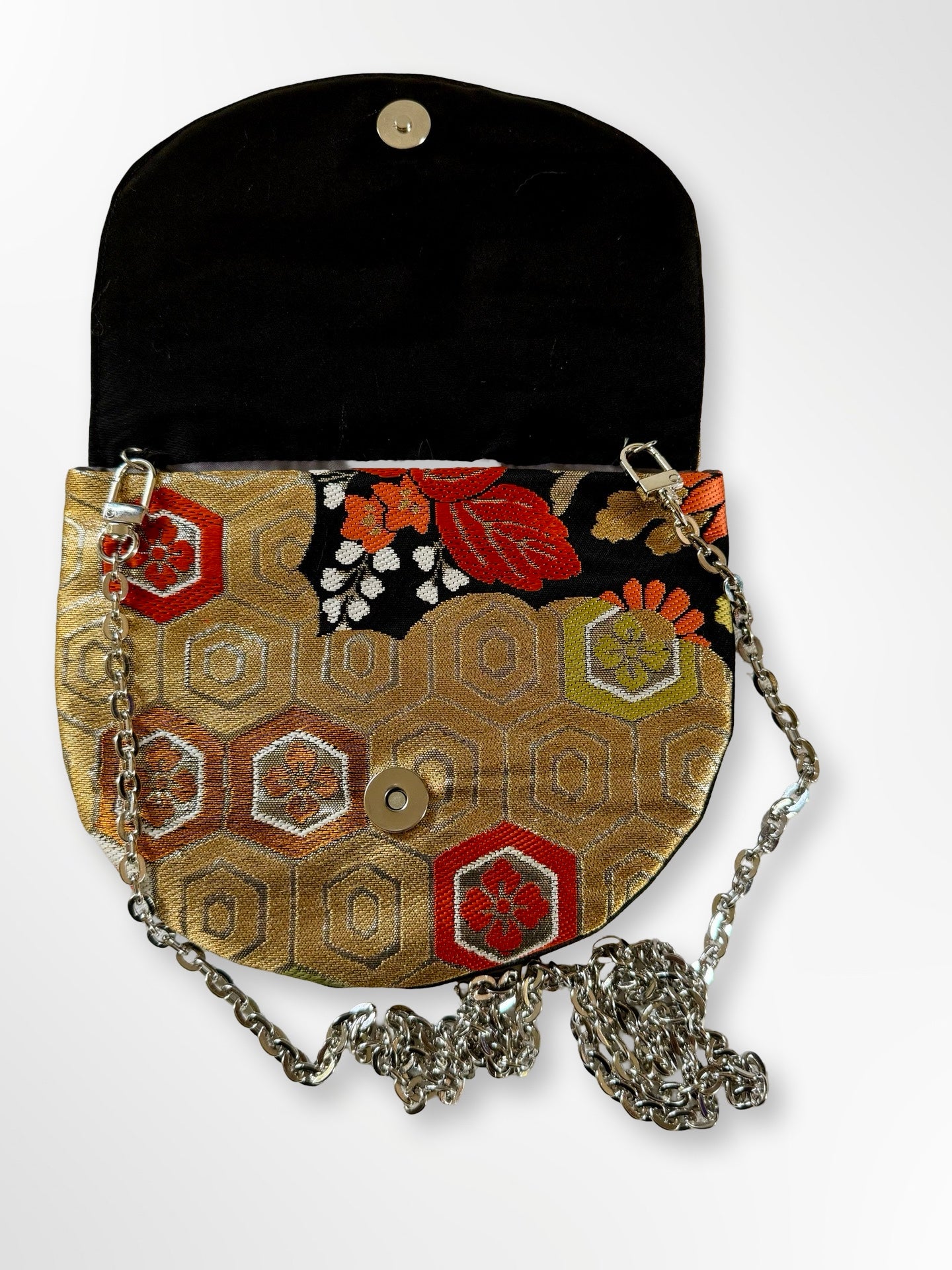 Gold and Spice Floral Mini Purse