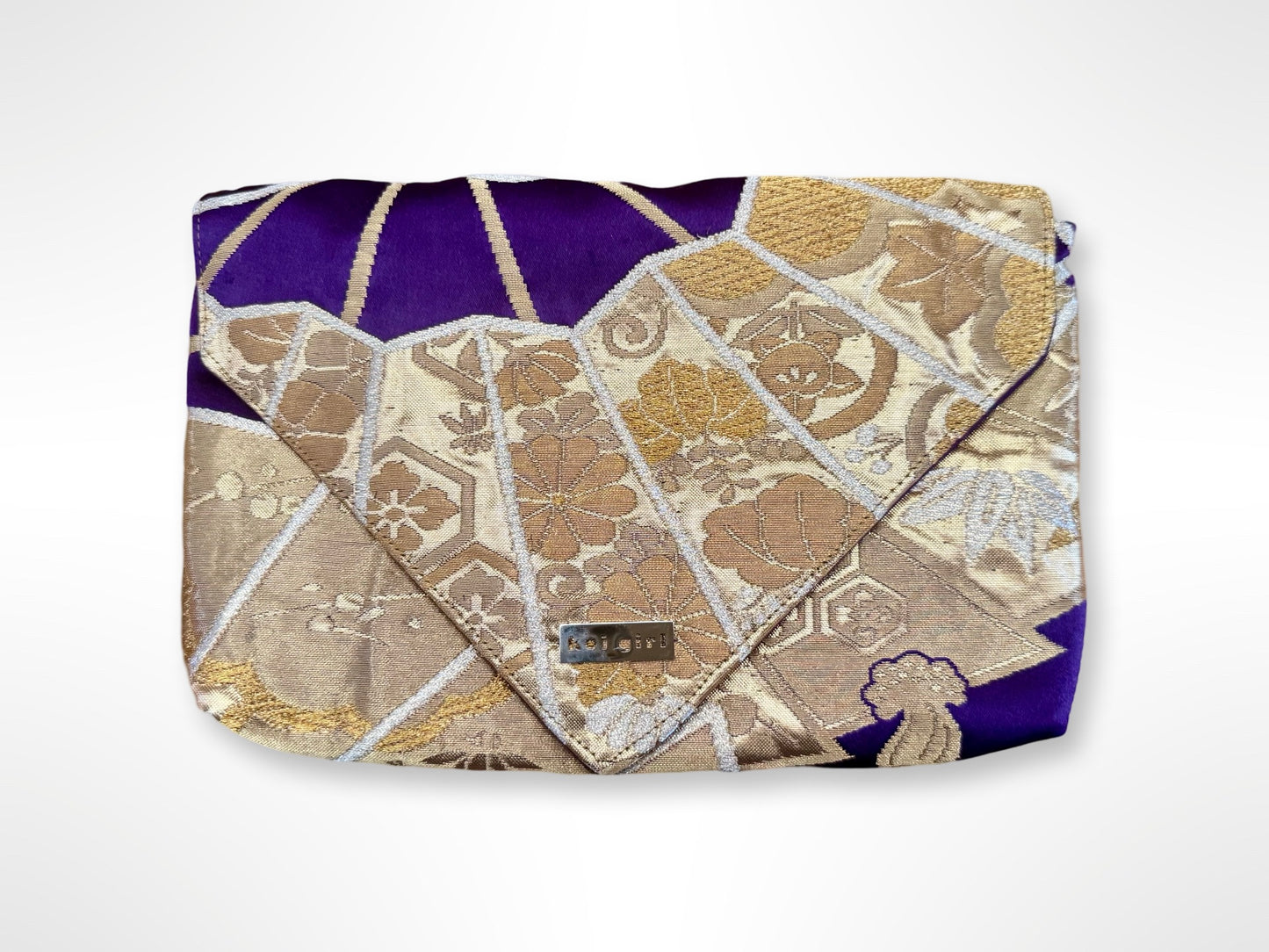 Murasaki and Gold Fan Clutch