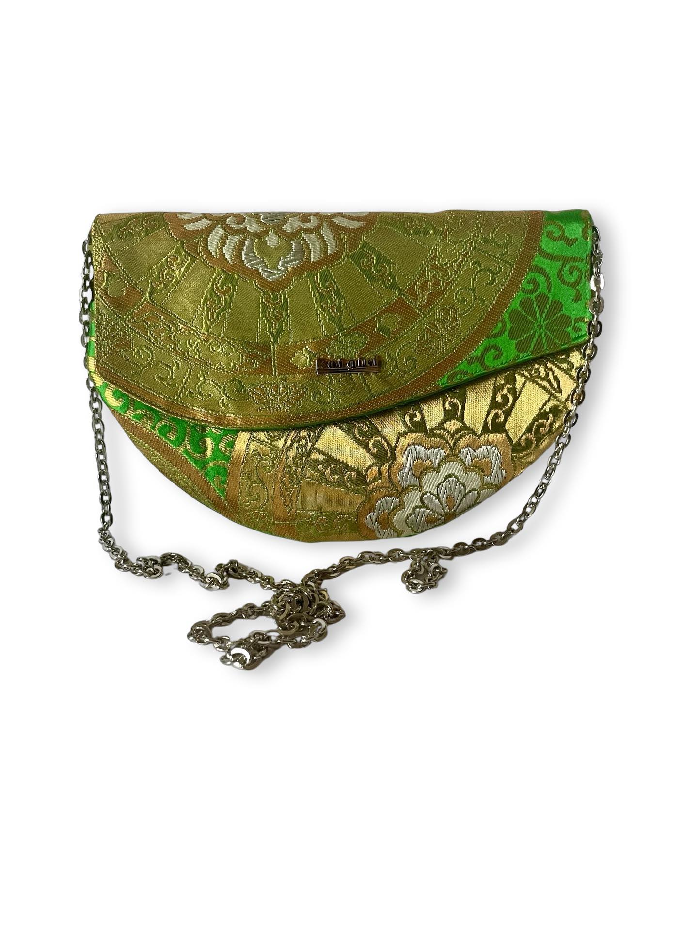 Emerald and Gold Mandala Clutch