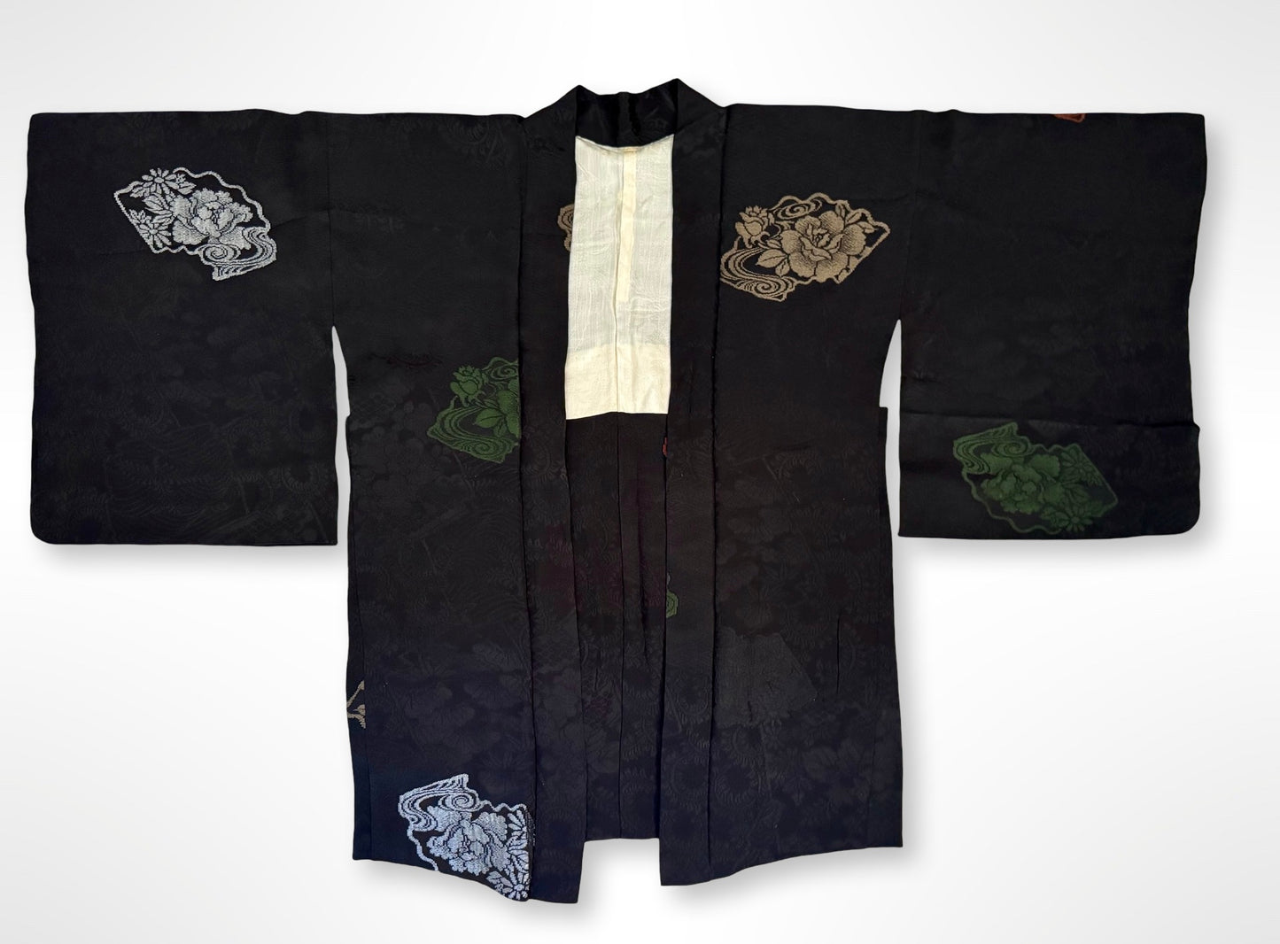 Black and Autumn Floral Haori Jacket