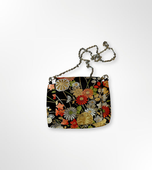 Orange Floral Crossbody Bag